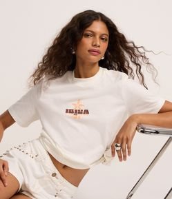 Camiseta T-shirt em Algodão com Estampa Ibiza