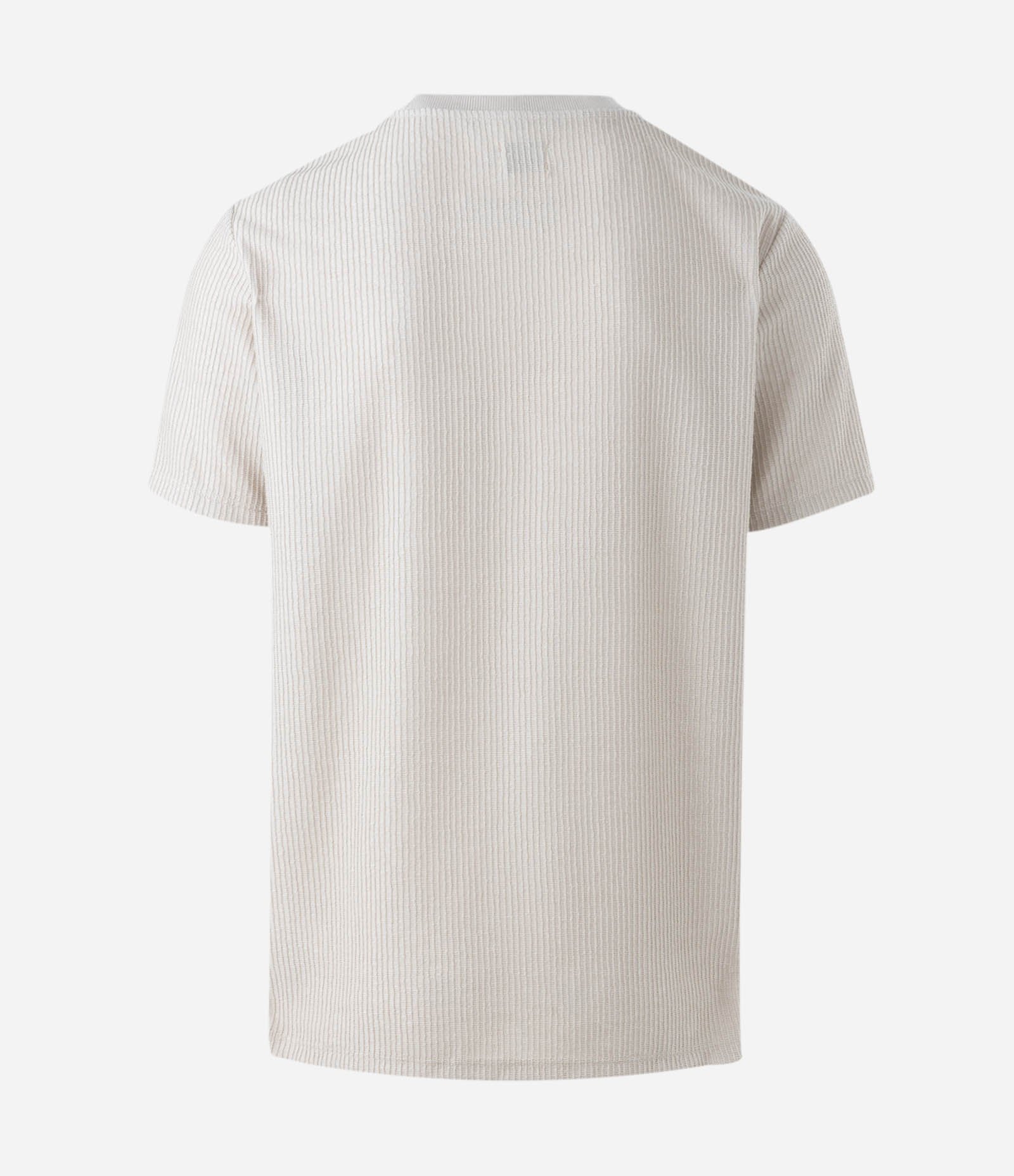 Camiseta T-shirt em Algodão Canelada Bege 5