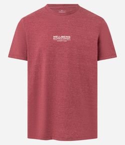 Camiseta Comfort em Algodão com Estampa Lettering