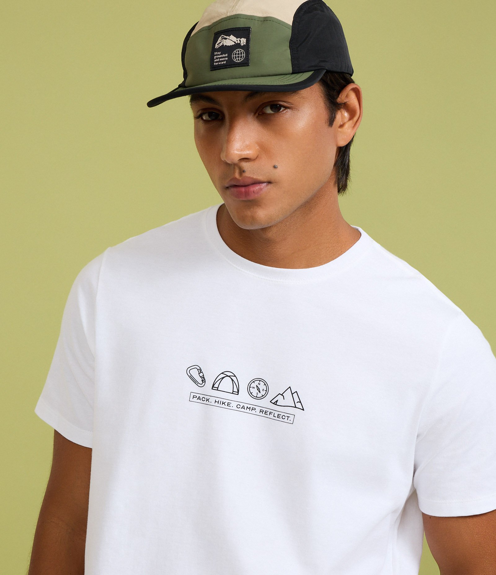 Camiseta Regular em Algodão com Ícones de Trip Branco 3