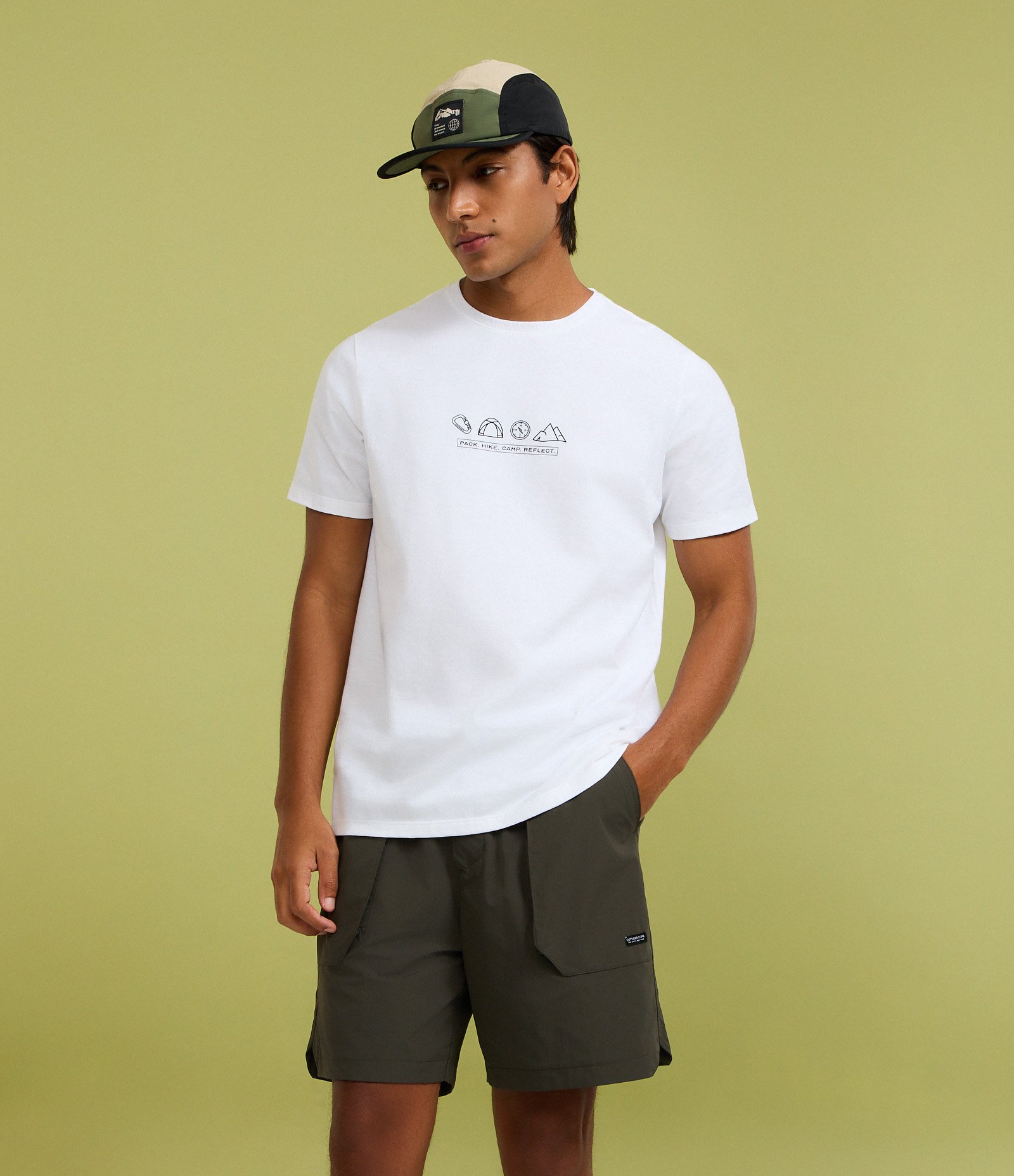 Camiseta Regular em Algodão com Ícones de Trip Branco 4