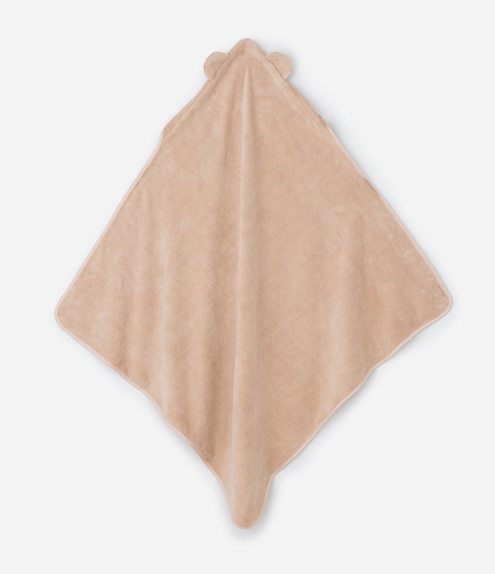 Toalha Infantil Atoalhada com Capuz 3D de Bichinho – Tam U Bege Claro 2