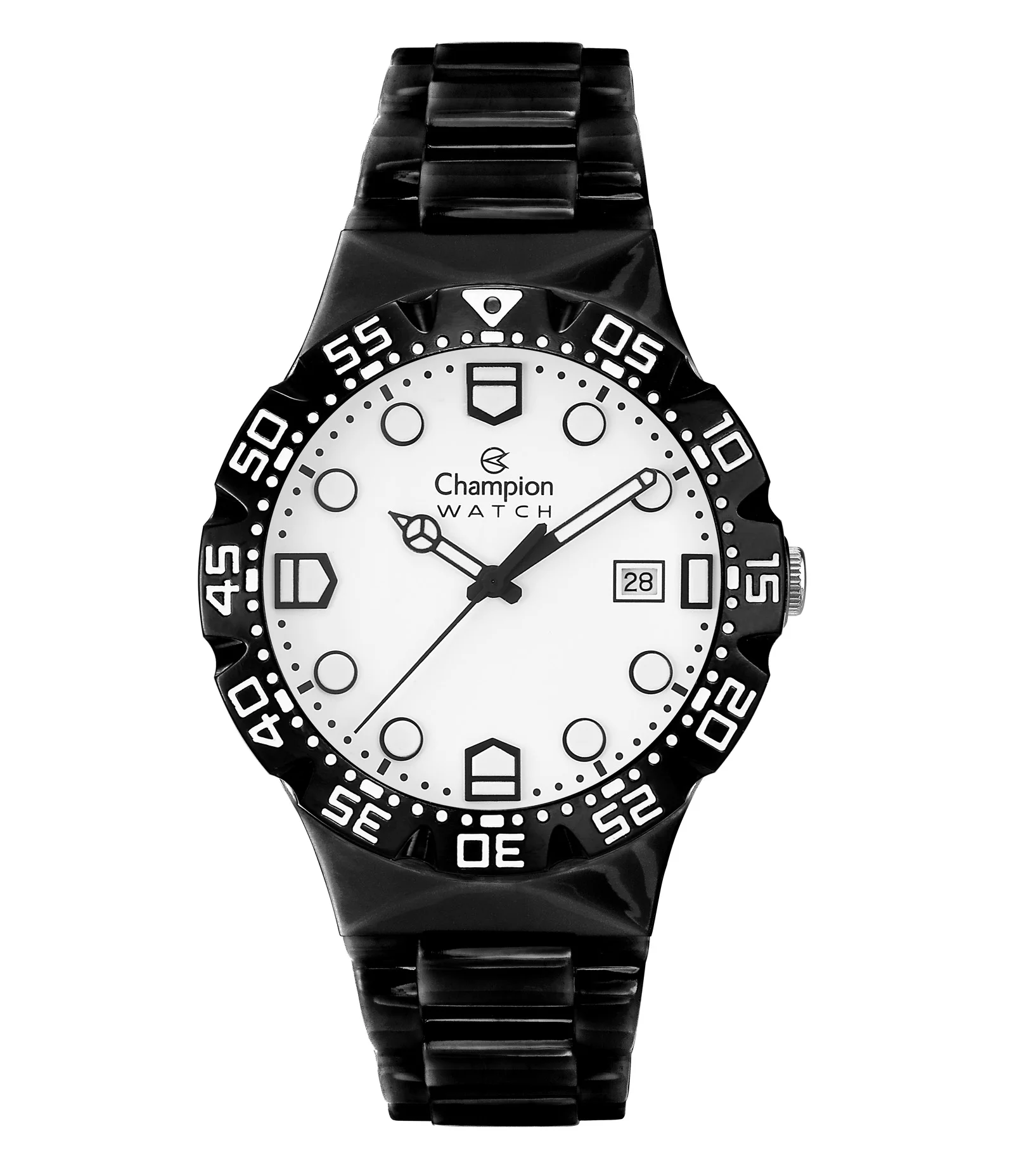 Kit Relógio Analógico Troca Pulseira em Plástico Champion CP31001M Preto 2