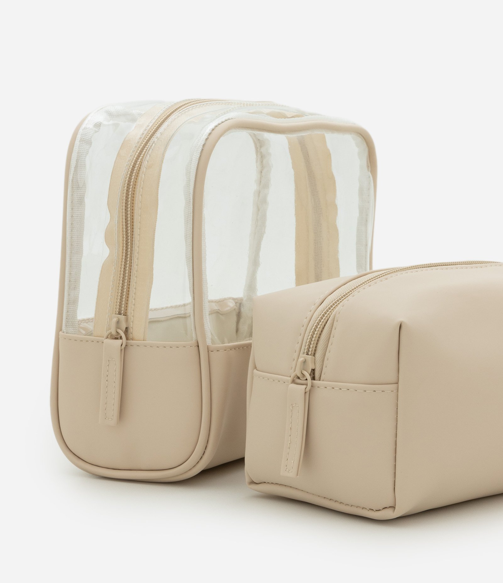 Kit 03 Nécessaire com Transparência Off White 3