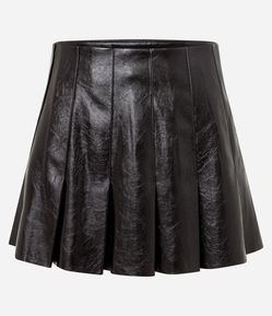 Saia Plissada em PU Vinil