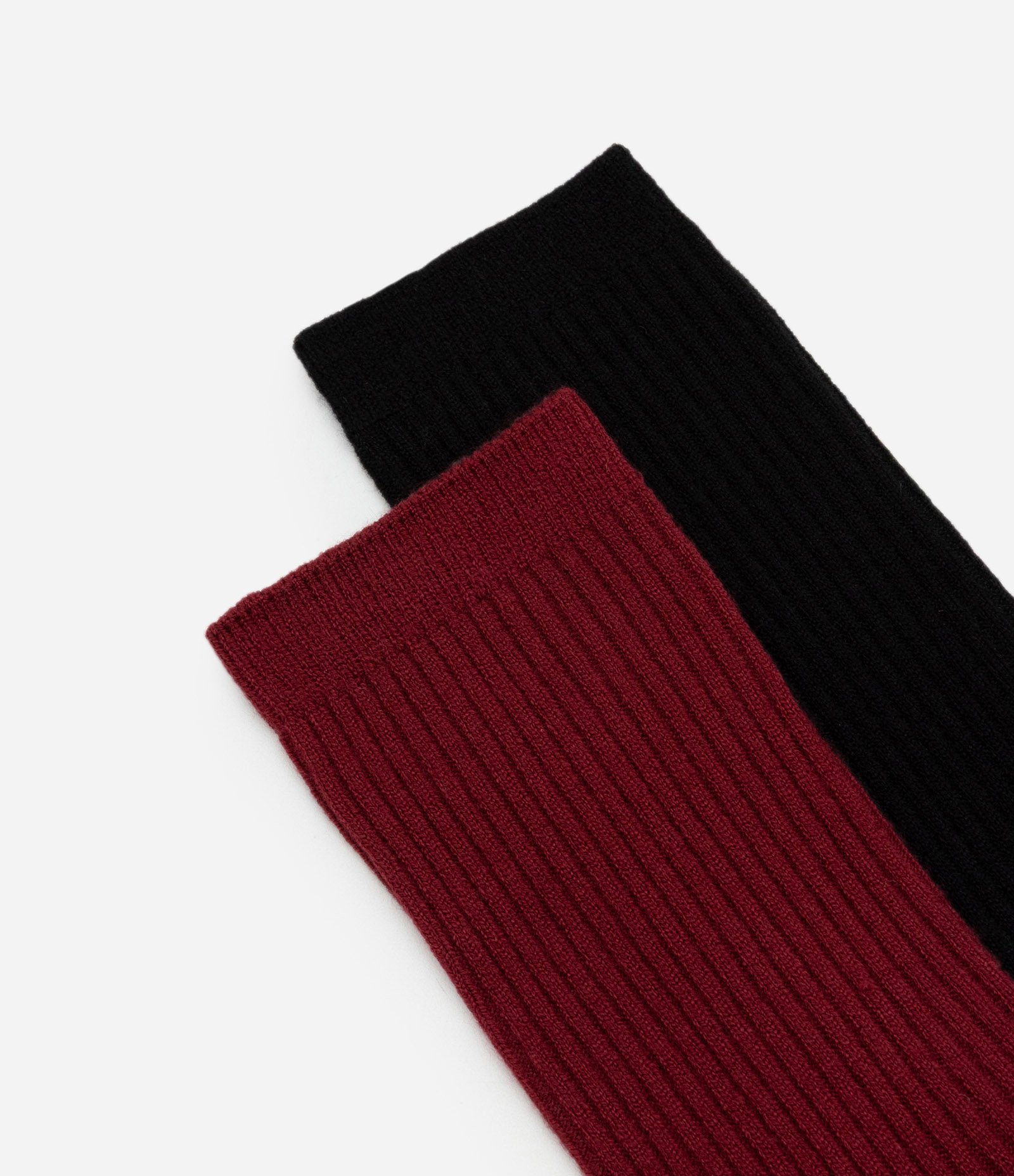 Kit 02 Meias Cano Alto Canelado Multicores 4