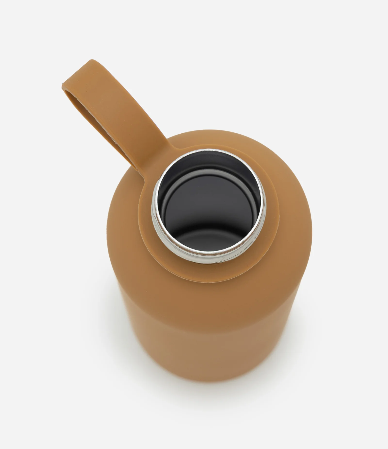 Garrafa Térmica em Metal com Textura Emborrachada Bege 2