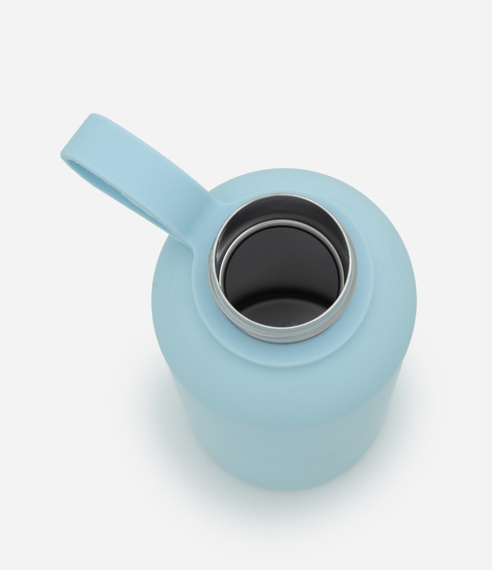 Garrafa Térmica em Metal com Textura Emborrachada Azul 2