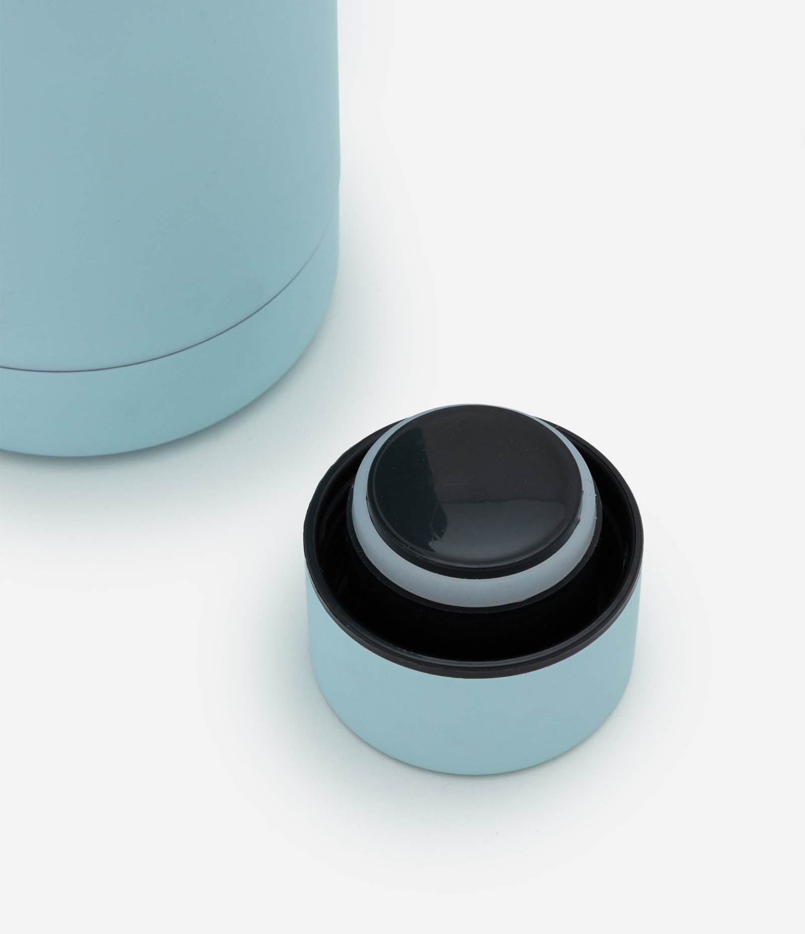 Garrafa Térmica em Metal com Textura Emborrachada Azul 3