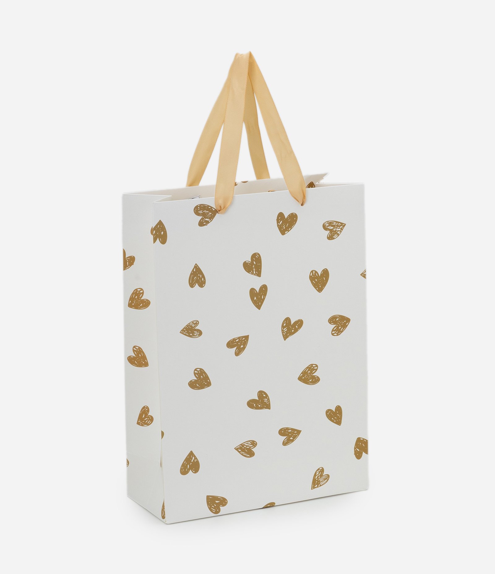 Embalagem de Presente Pequena com Estampa de Corações Off White 1