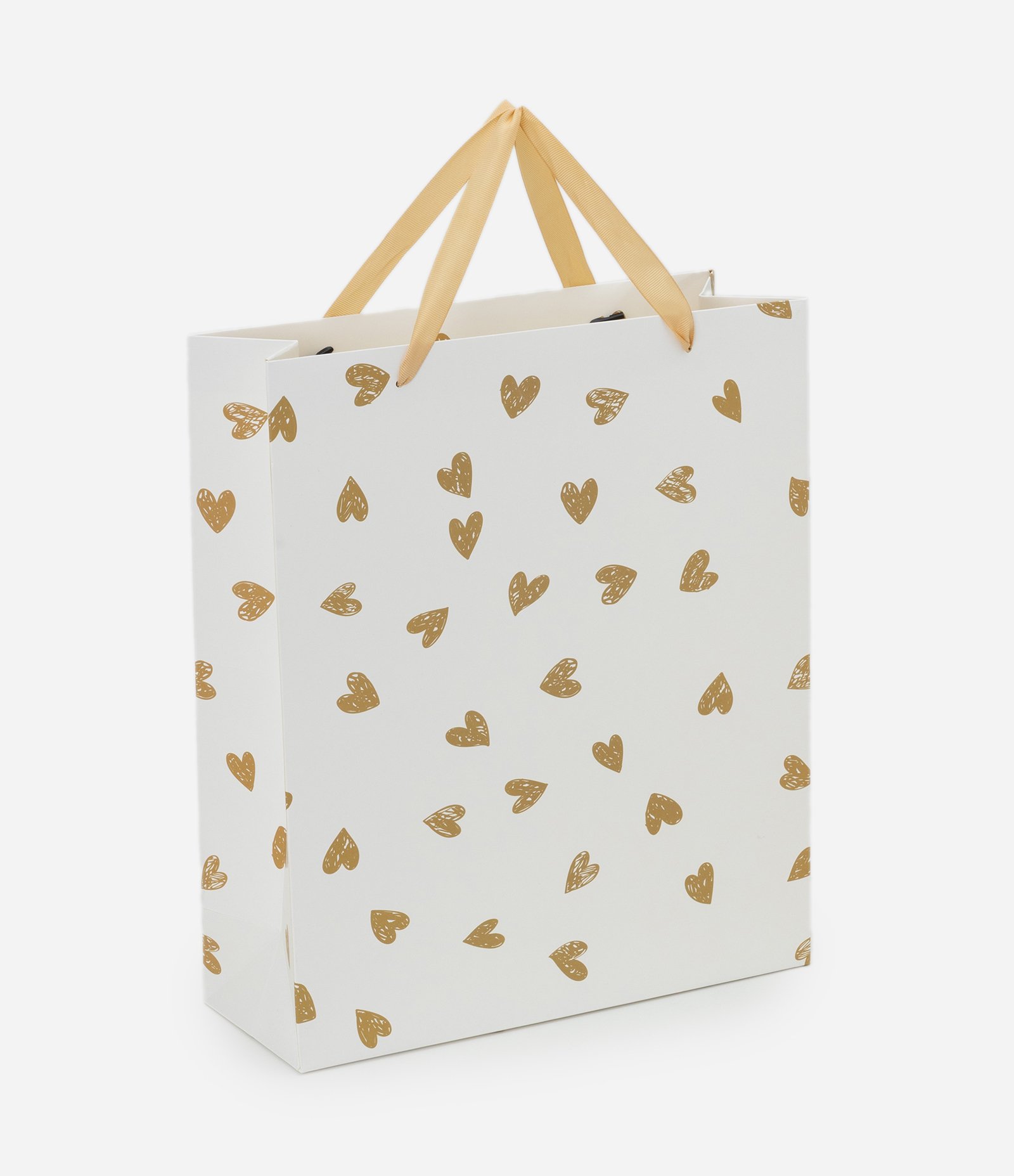 Embalagem de Presente Média com Estampa de Corações Off White 1