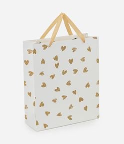 Embalagem de Presente Média com Estampa de Corações