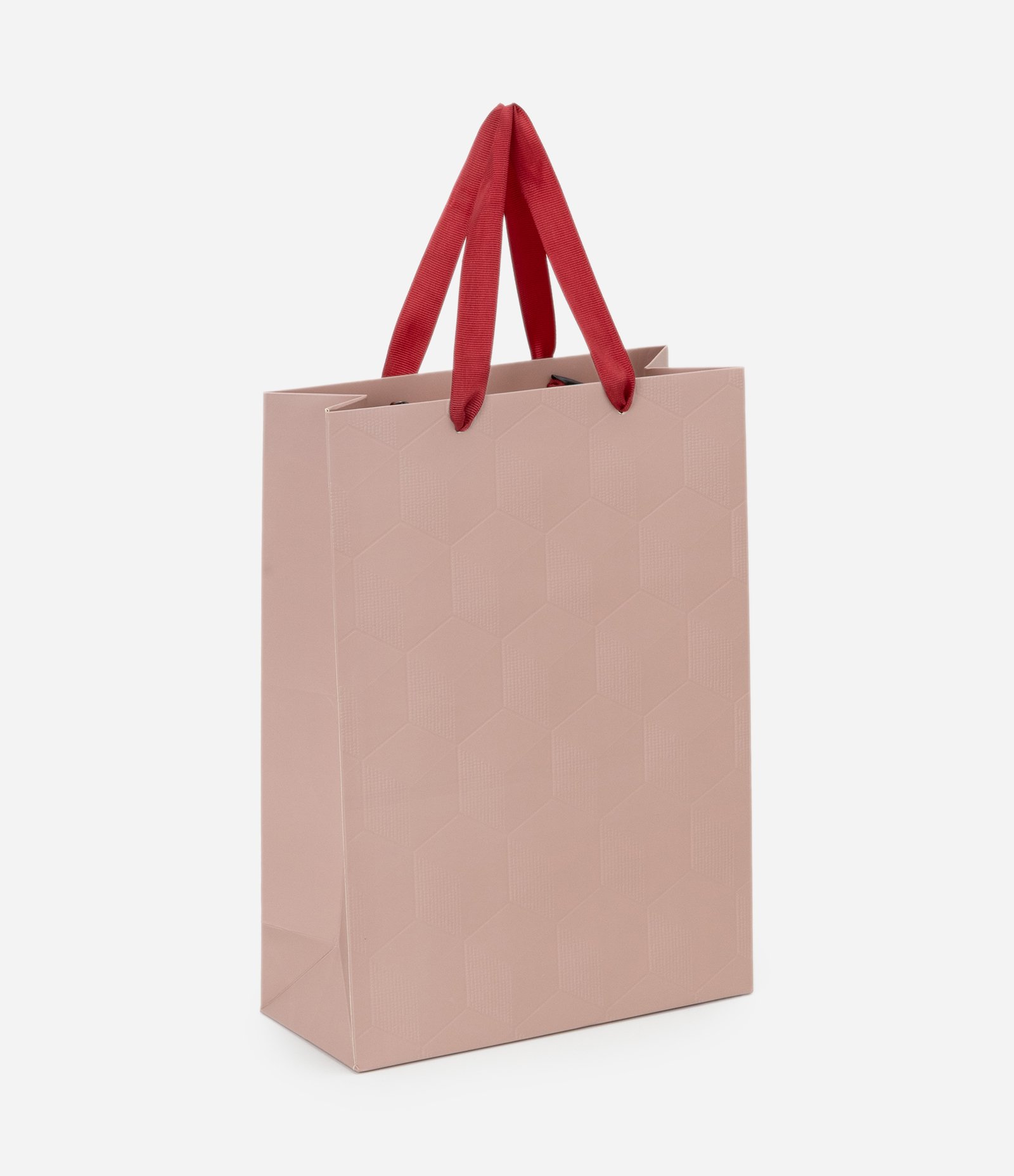 Embalagem de Presente Pequena com Textura Hexágono Nude 1