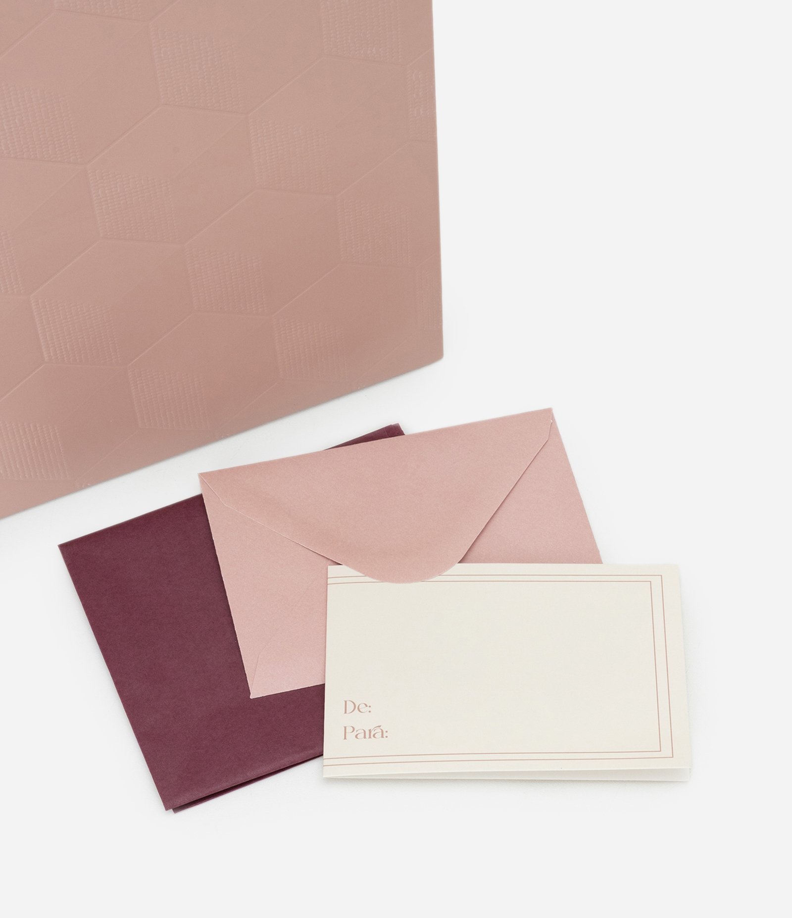 Embalagem de Presente Pequena com Textura Hexágono Nude 4