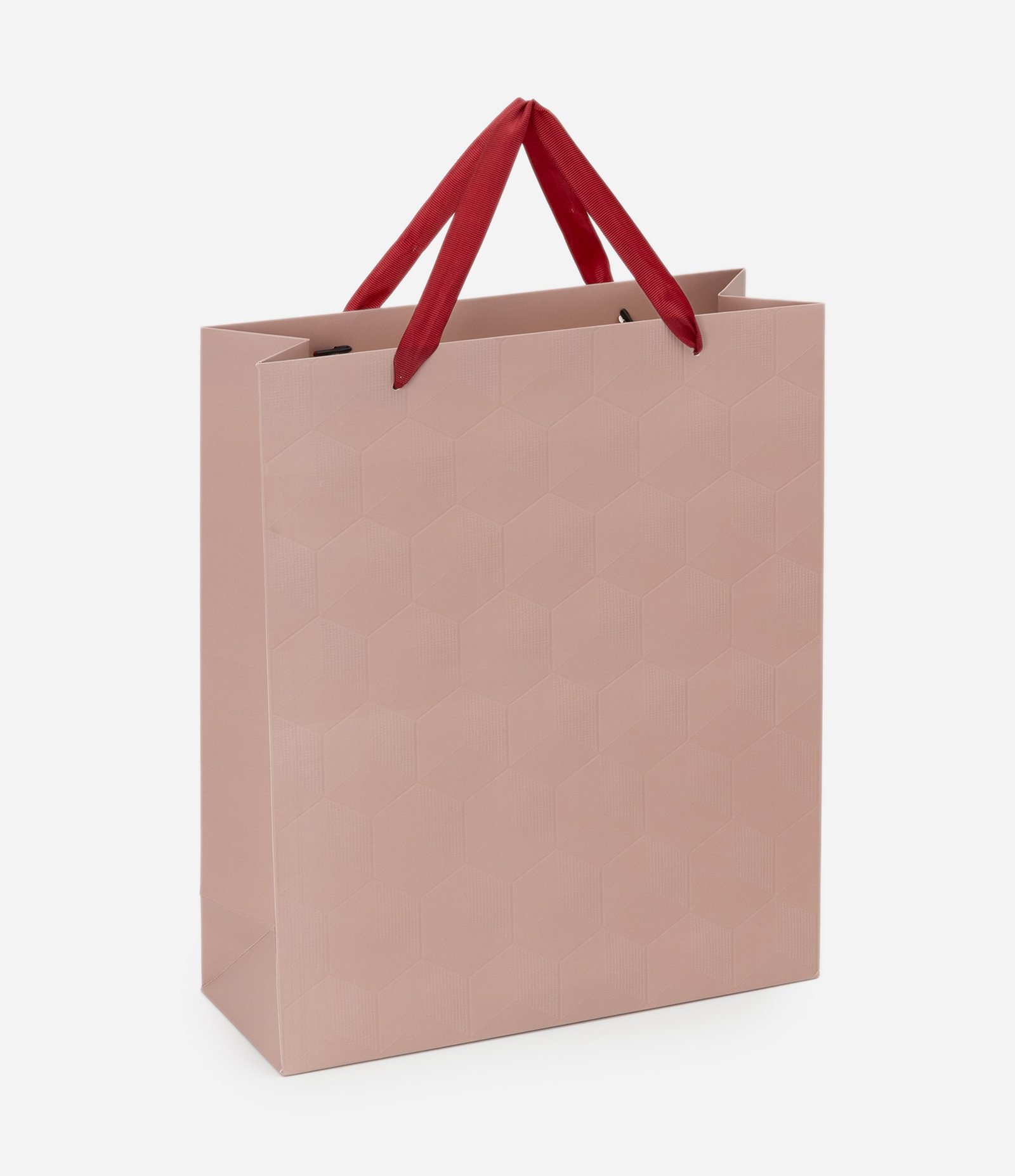 Embalagem de Presente Média com Textura Hexágono Nude 1