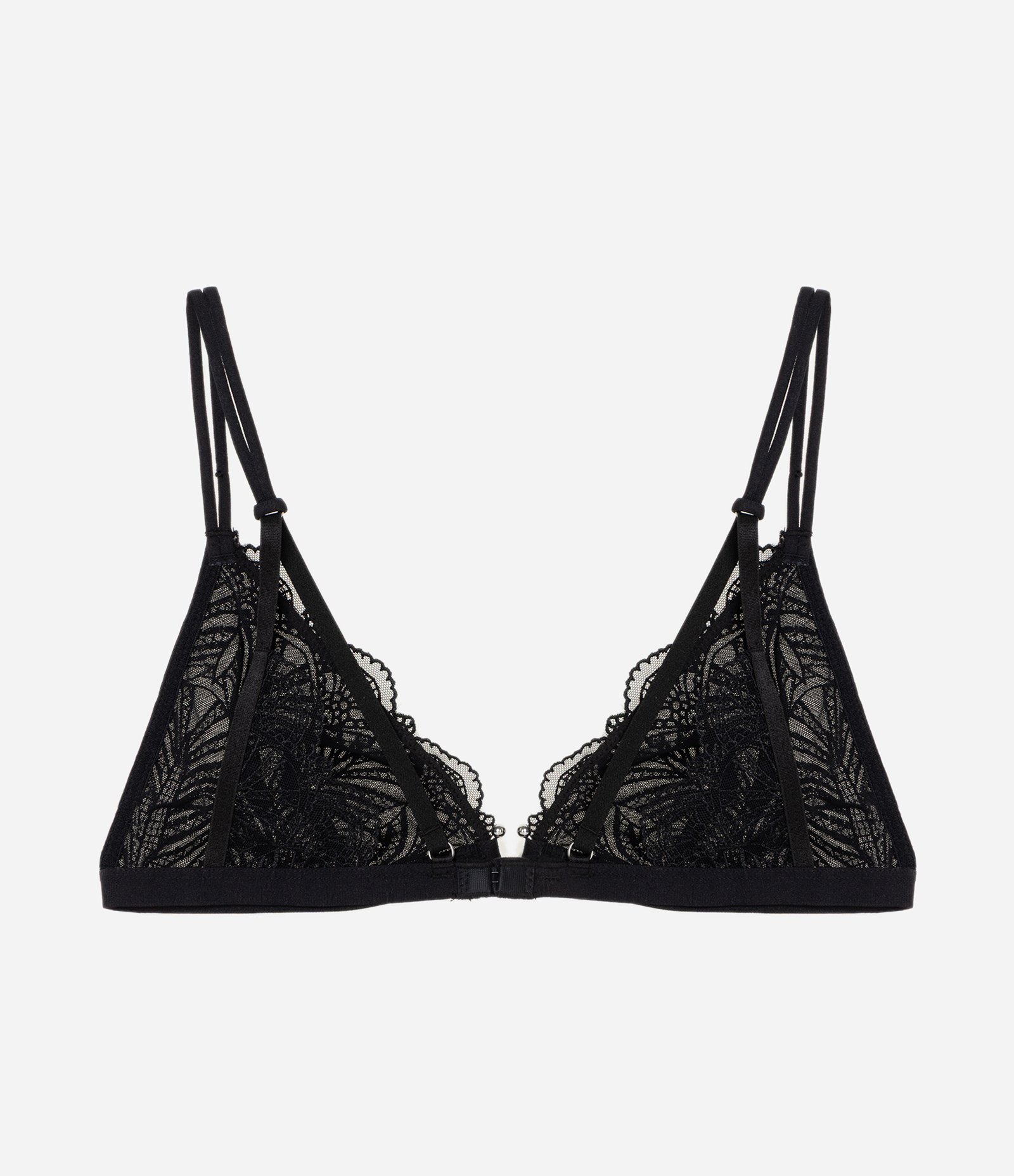 Sutiã Top em Poliamida com Tule Floral Revestido Preto 6