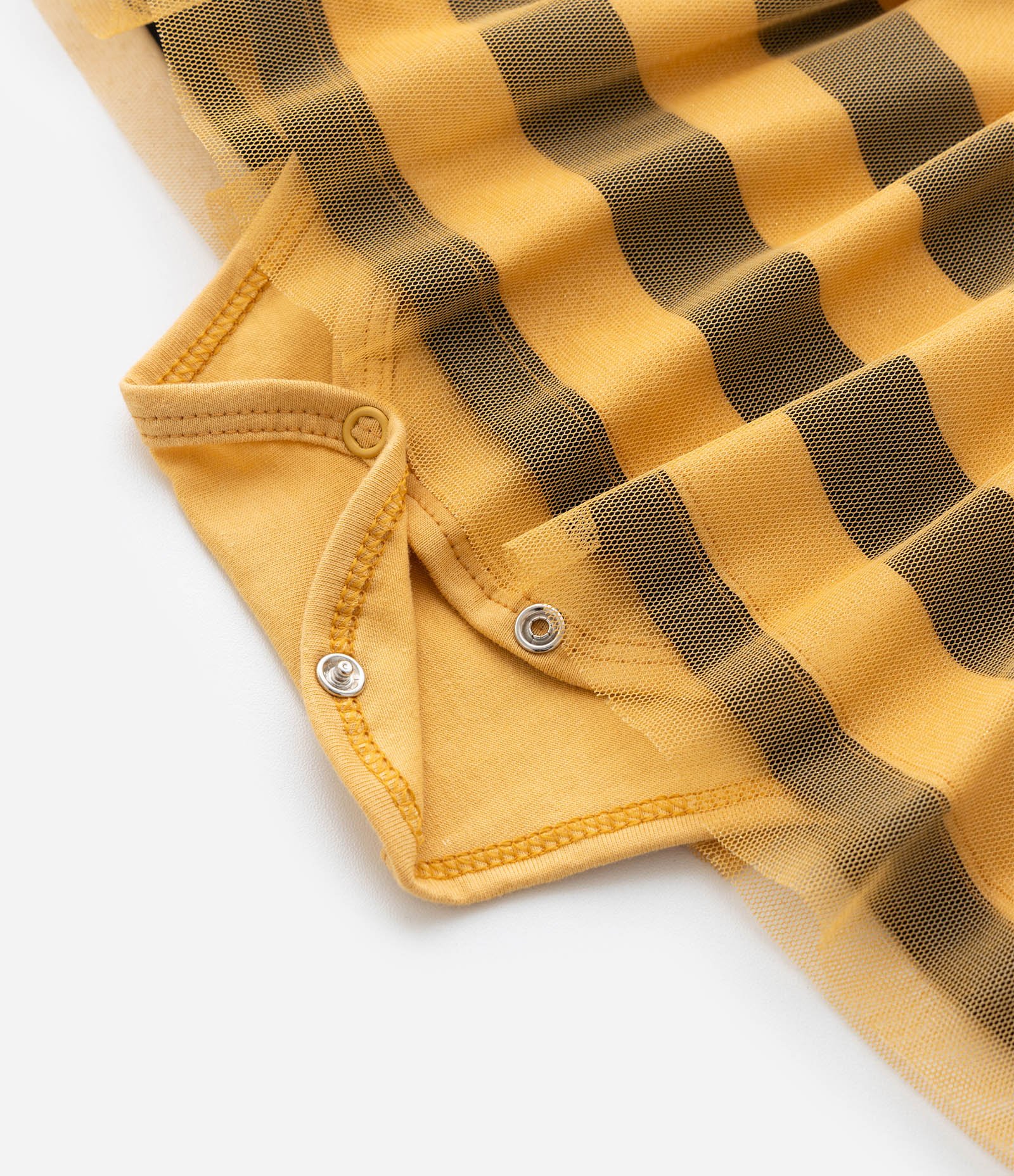 Vestido Body Infantil Estampa Abelhinha com Tiara de Cabelo - Tam 0 a 18 meses Amarelo 9