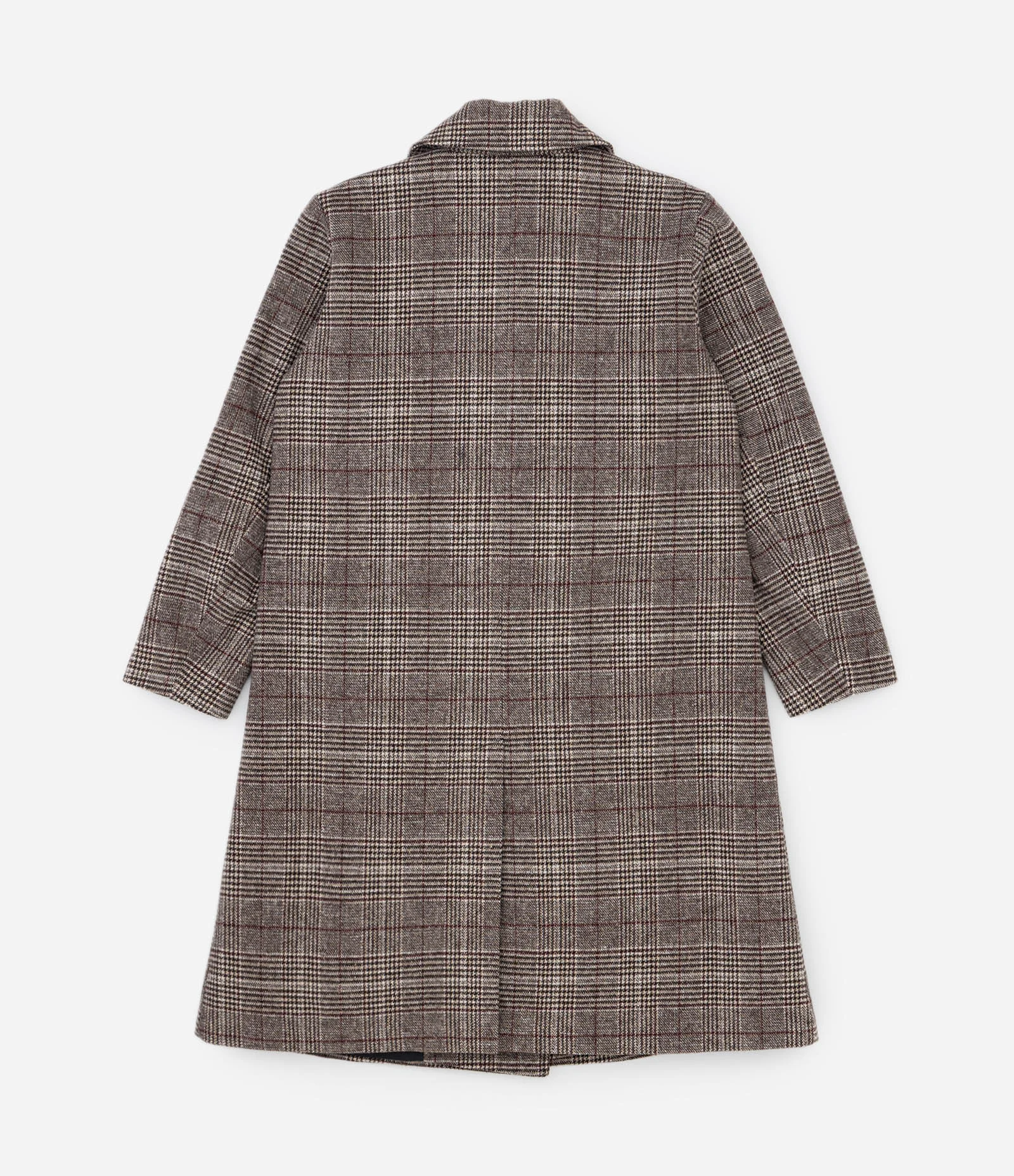 Casaco Sobretudo em Polivelour com Estampa Xadrez Curve & Plus Size Cinza/Marrom 2