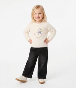 Calça Jeans Reta Infantil - Tam 1 a 6 Anos