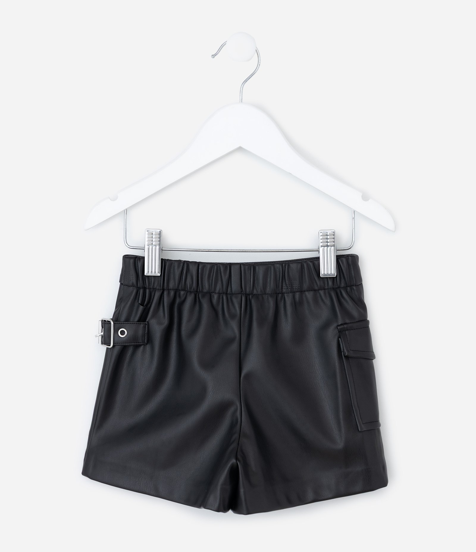 Short Saia Infantil com Bolso Cargo – Tam 1 a 6 Anos Preto 2