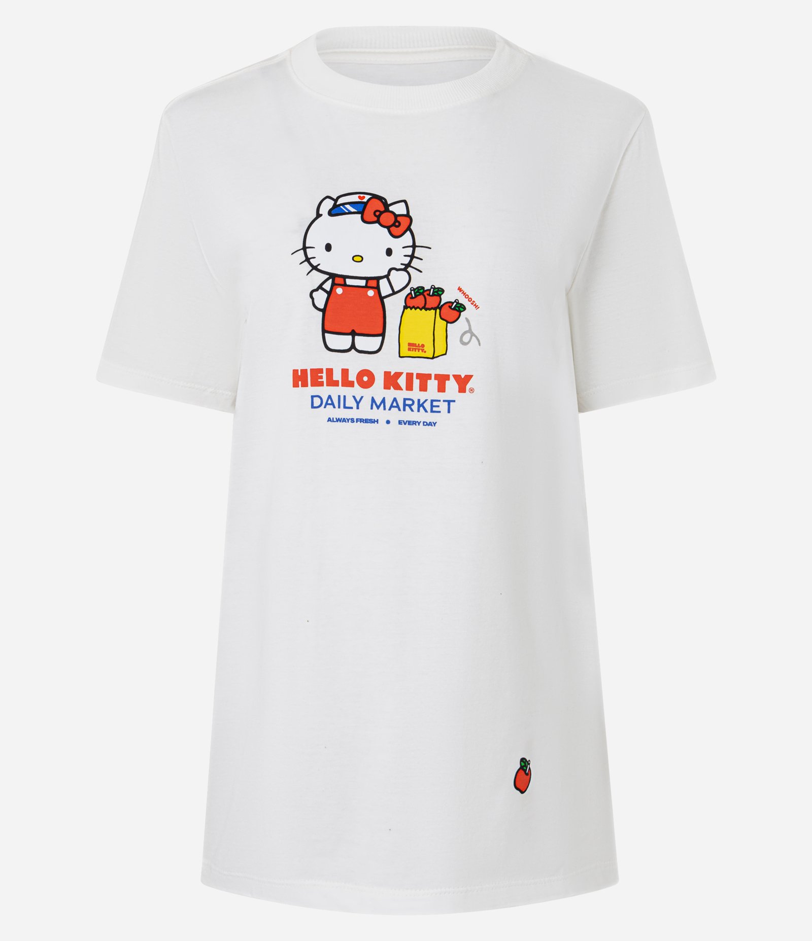Camiseta T-shirt em Algodão com Estampa Hello Kitty Branco 5