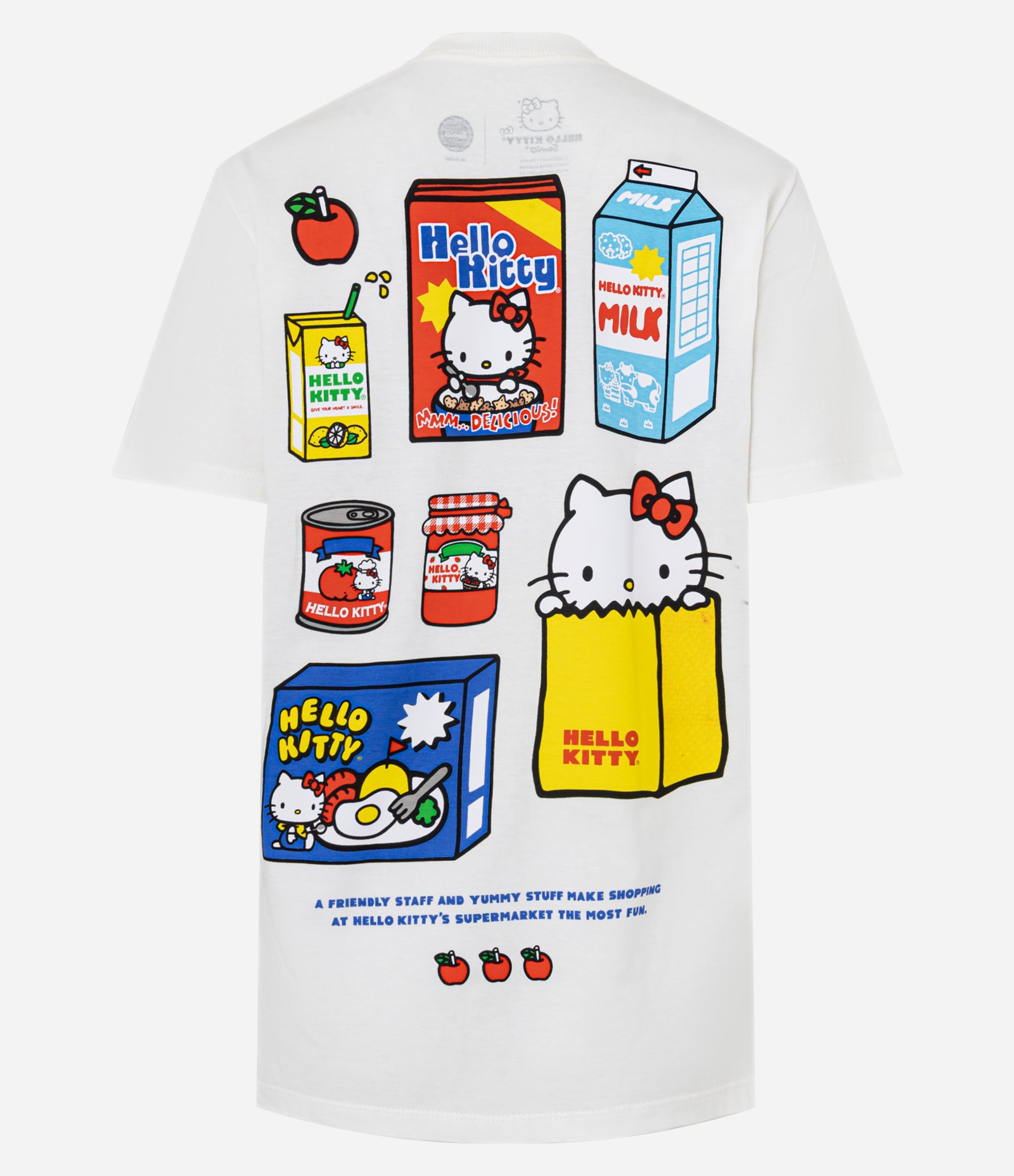 Camiseta T-shirt em Algodão com Estampa Hello Kitty Branco 6