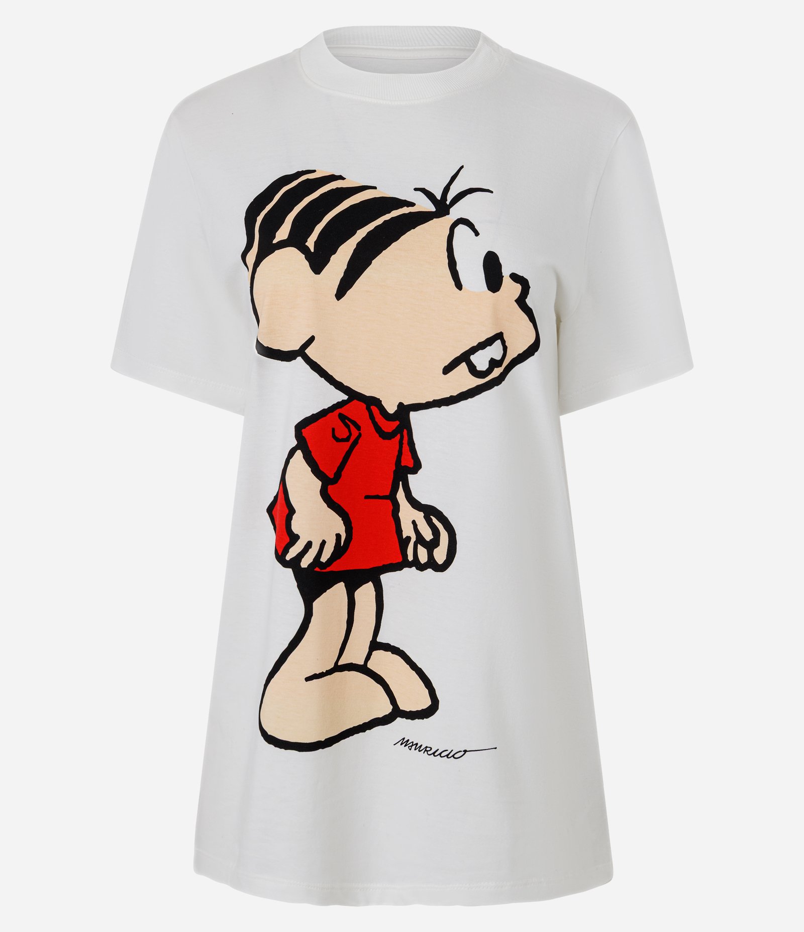 Camiseta em Algodão com Estampa Turma da Mônica Branco 4