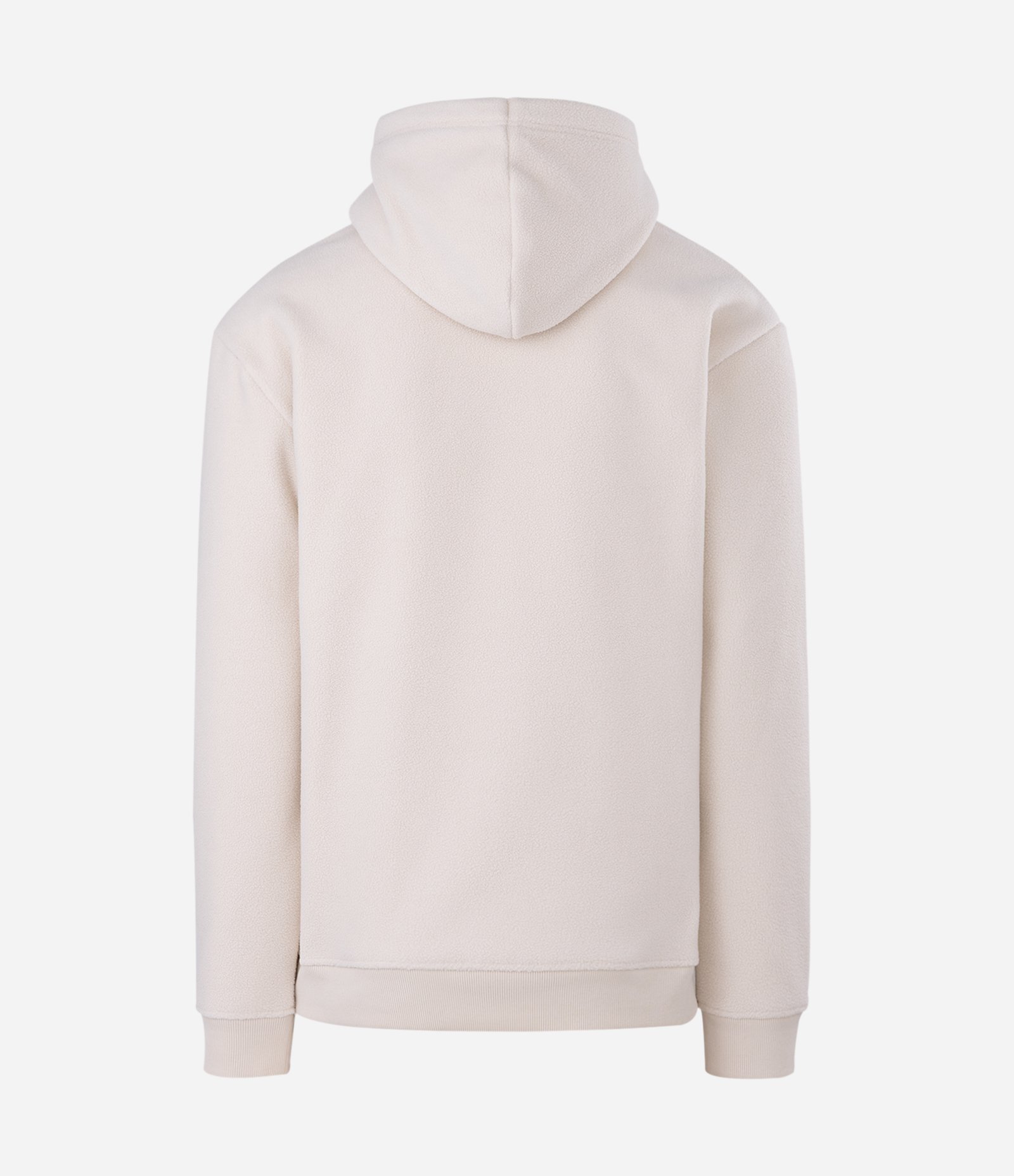 Moletom Fechado em Fleece com Capuz e Bolso Canguru Off White 2