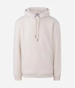 Moletom Fechado em Fleece com Capuz e Bolso Canguru