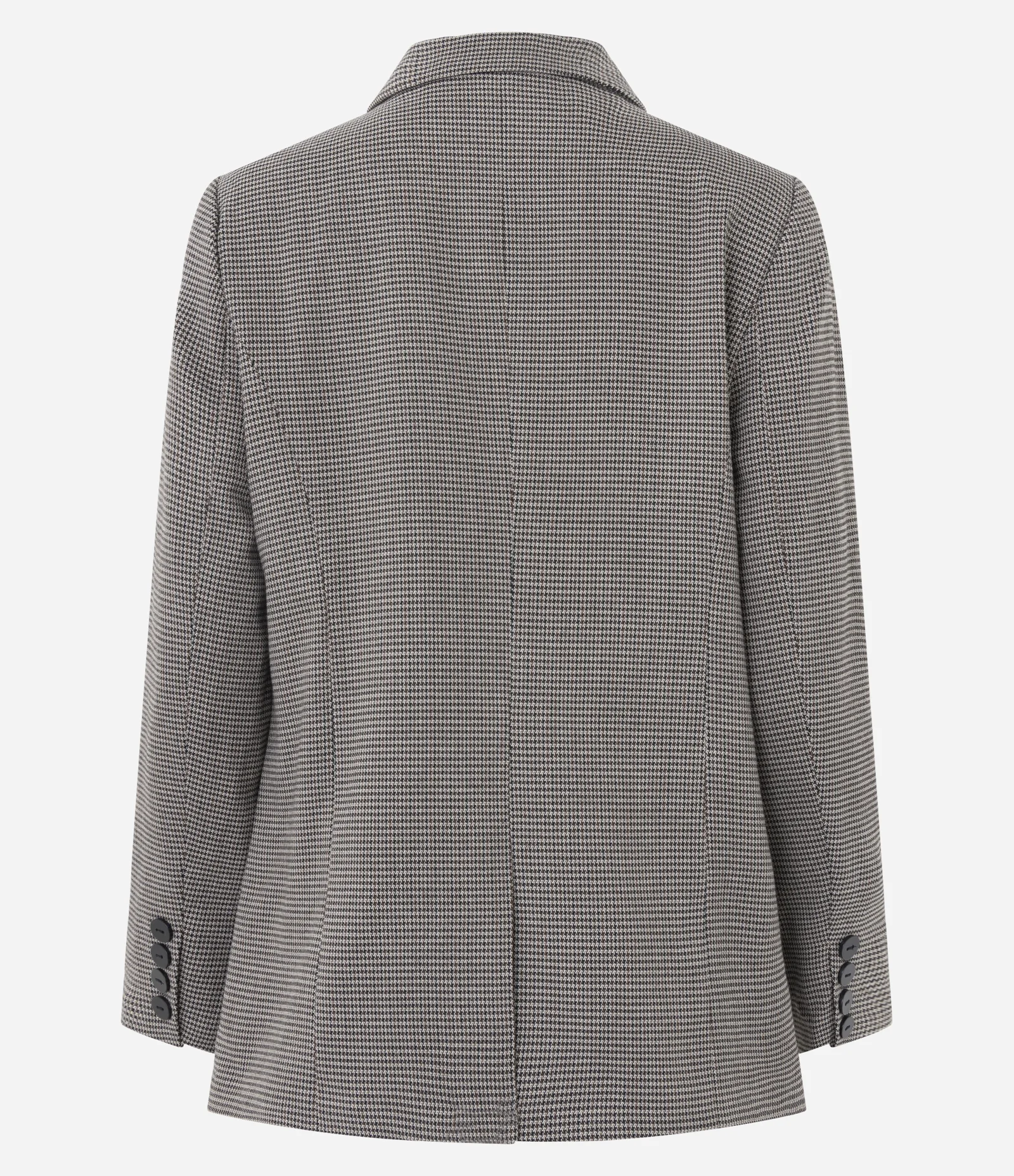 Blazer Alfaiatado Xadrez Regular com Botões Frontais Cinza 3