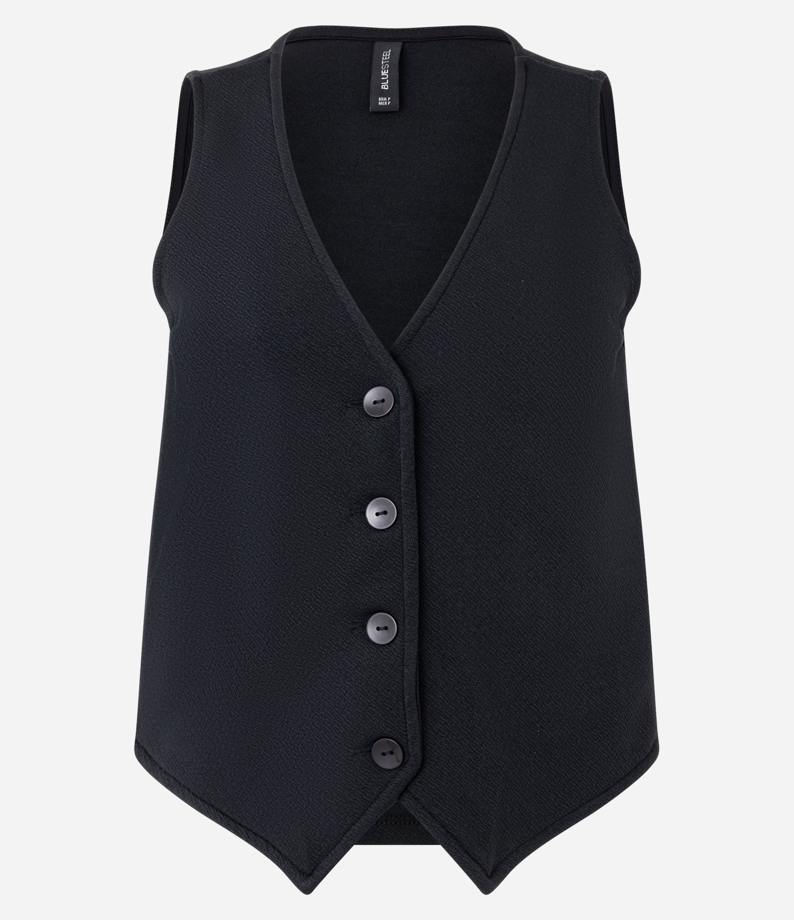 Colete com Elastano e Abotoamento Frontal Preto 4