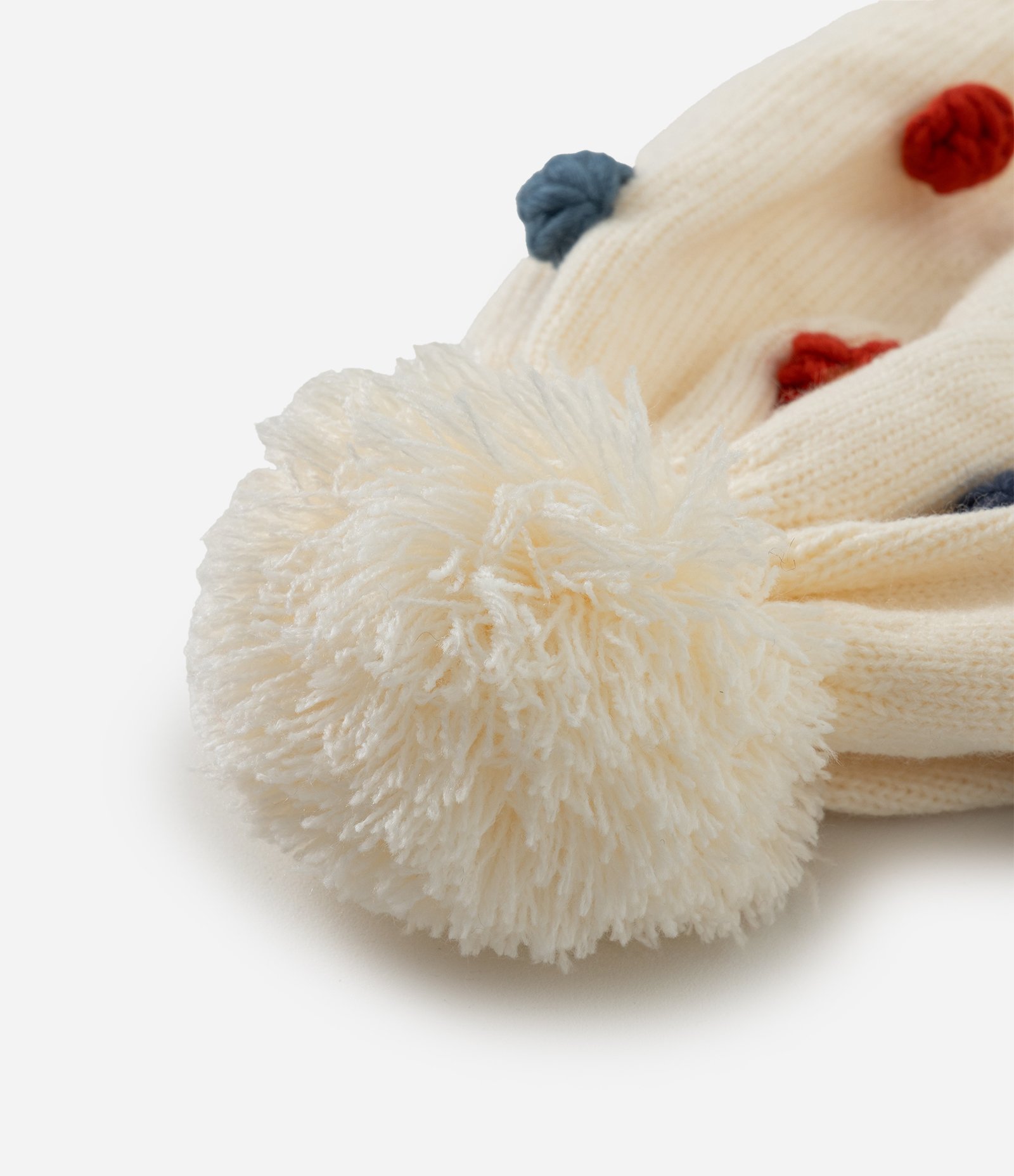 Touca Infantil em Tricô com Bolinhas Aplicadas - Tam 0 a 12 Meses Bege 3