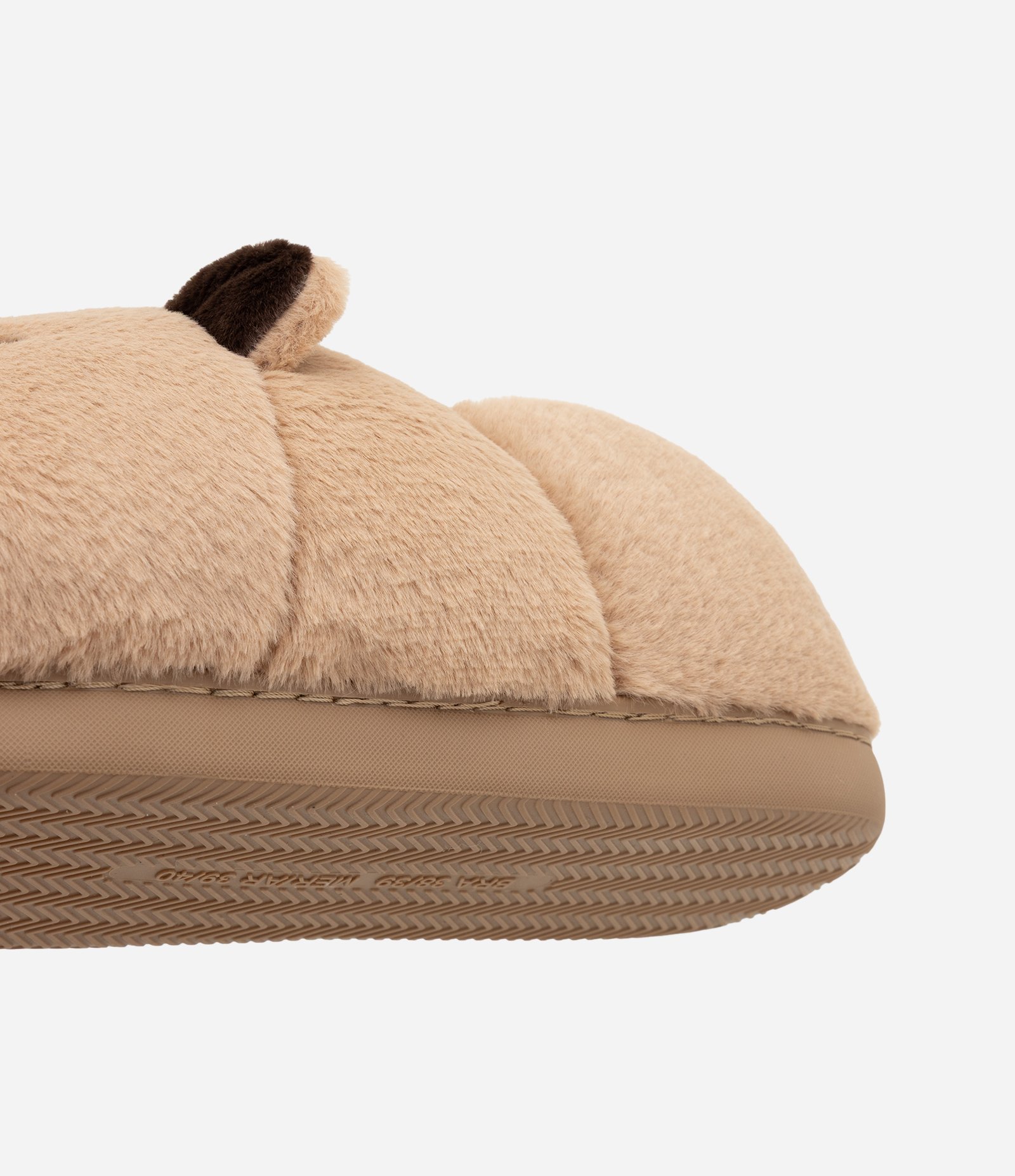 Pantufa Fechada Urso em Poliéster Marrom 4