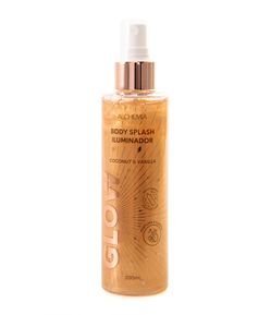 Body Splash Iuminador Glow Coconut & Vanilla Dourado Alchemia