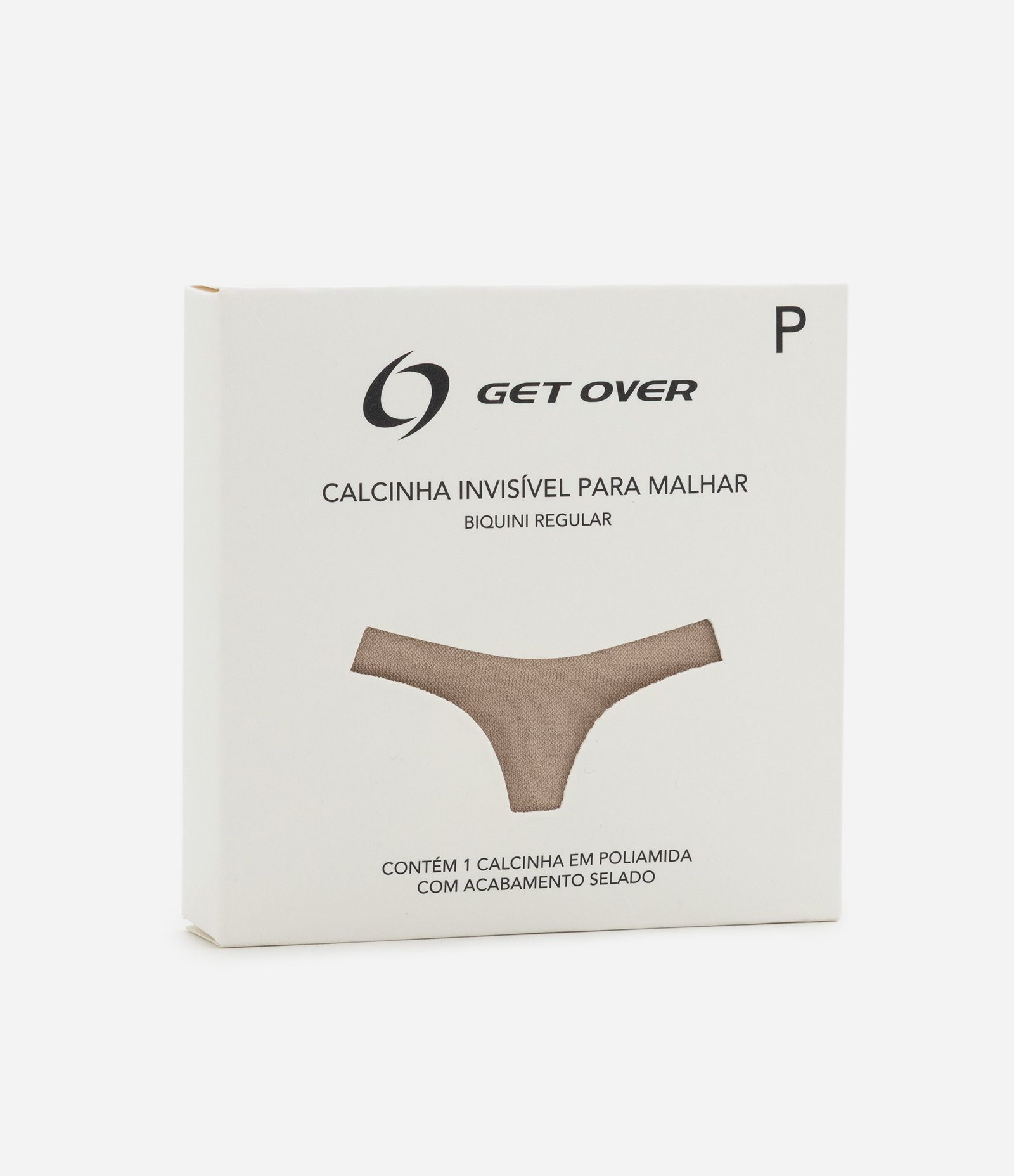 Calcinha Biquíni Seamless Bonded em Poliamida Bege 3