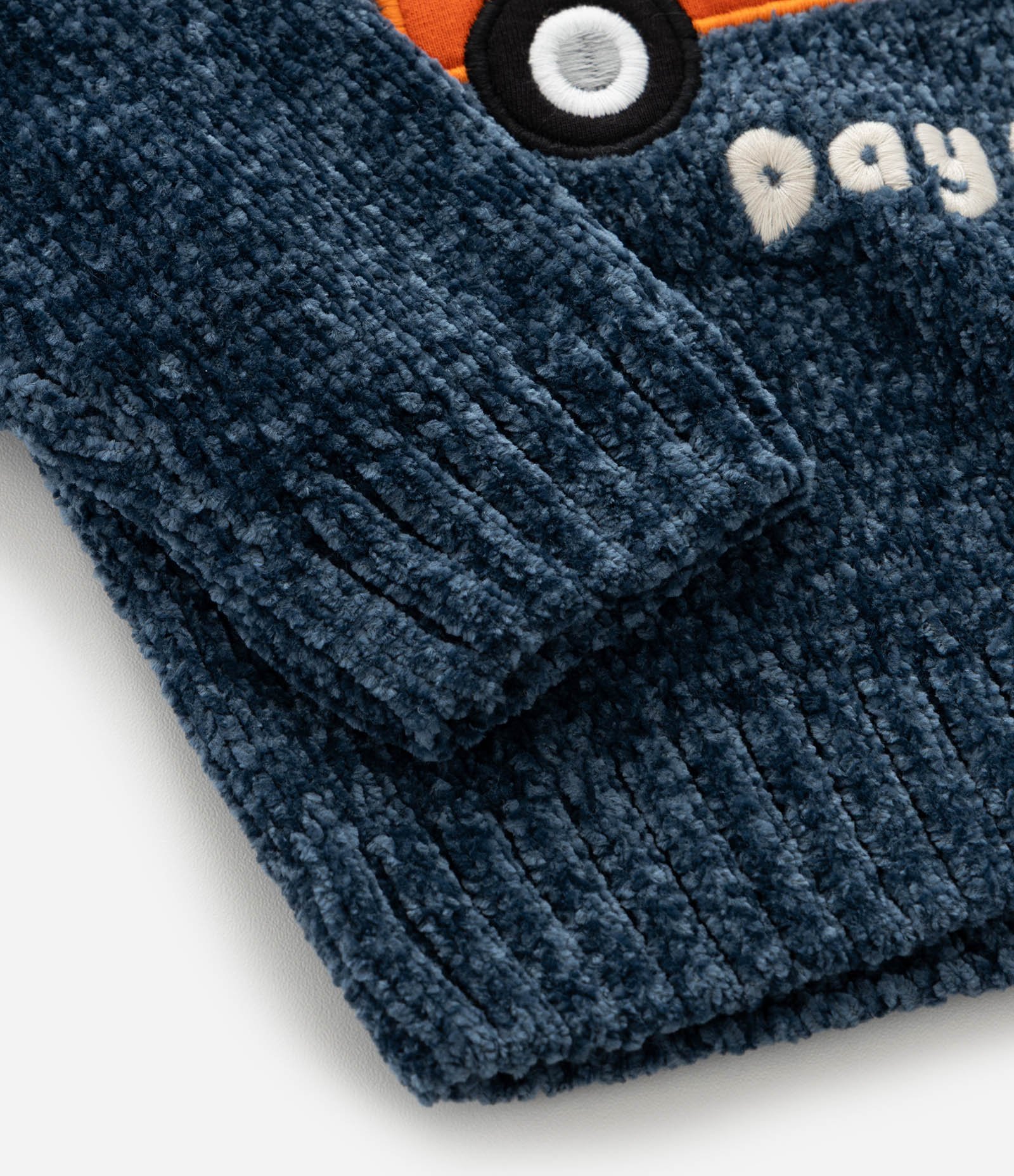 Suéter Infantil em Chenille com Urso de Carro – Tam 1 a 5/6 Anos Azul Marinho 4