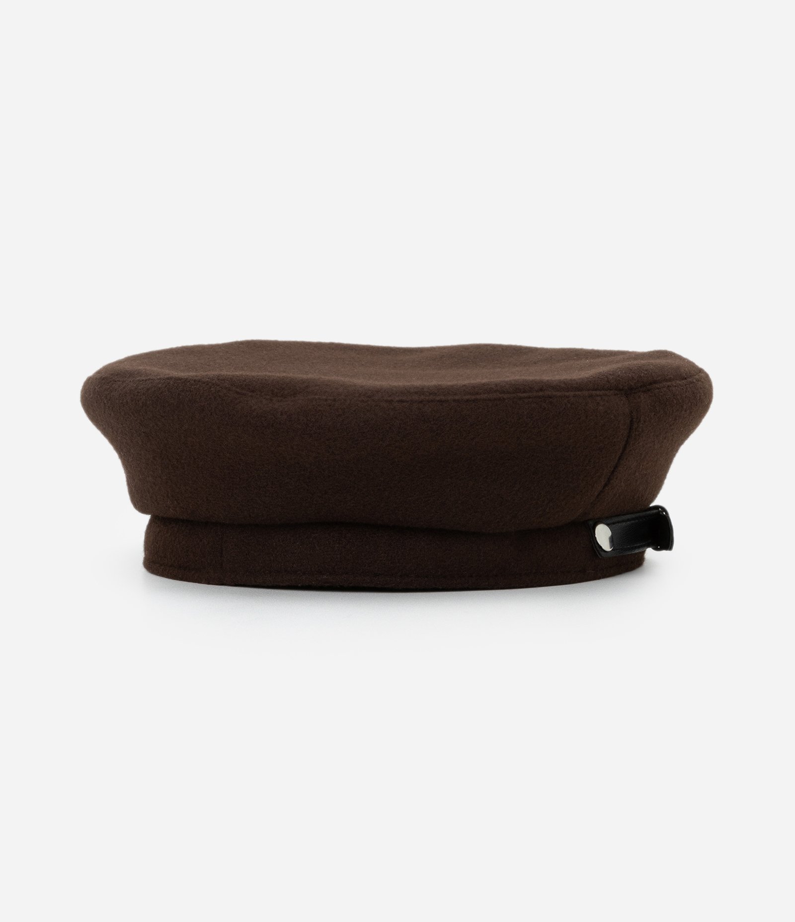 Boina Estruturada com Faixa em PU Marrom 3