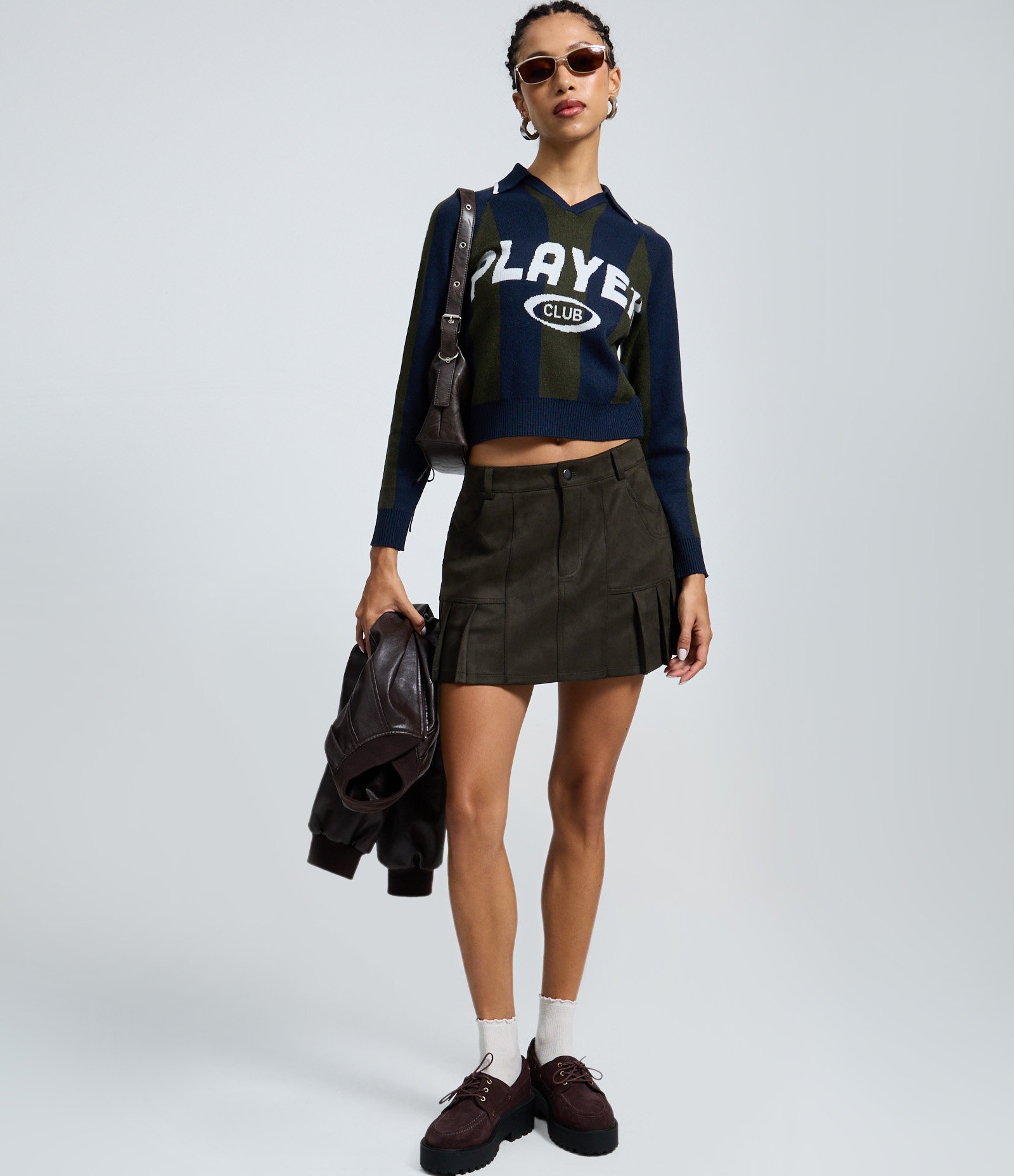 Blusão Retilínea Listrado Gola Polo Player Club Azul 2