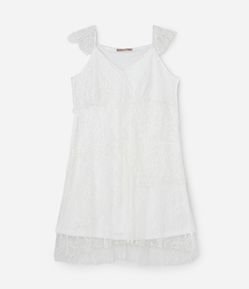 Vestido Curto em Renda com Babados Curve & Plus Size