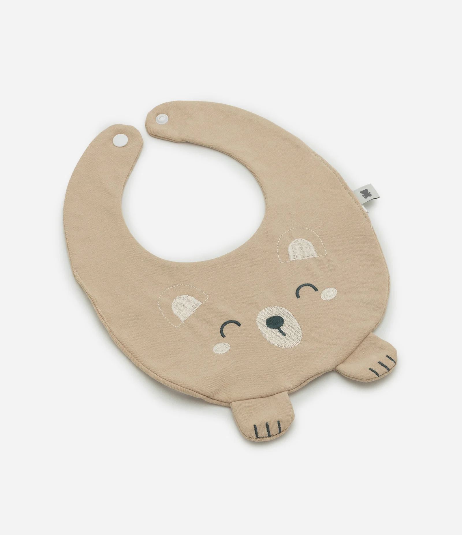 Babador Infantil com Ursinho 3D – Tam U Bege Claro 1