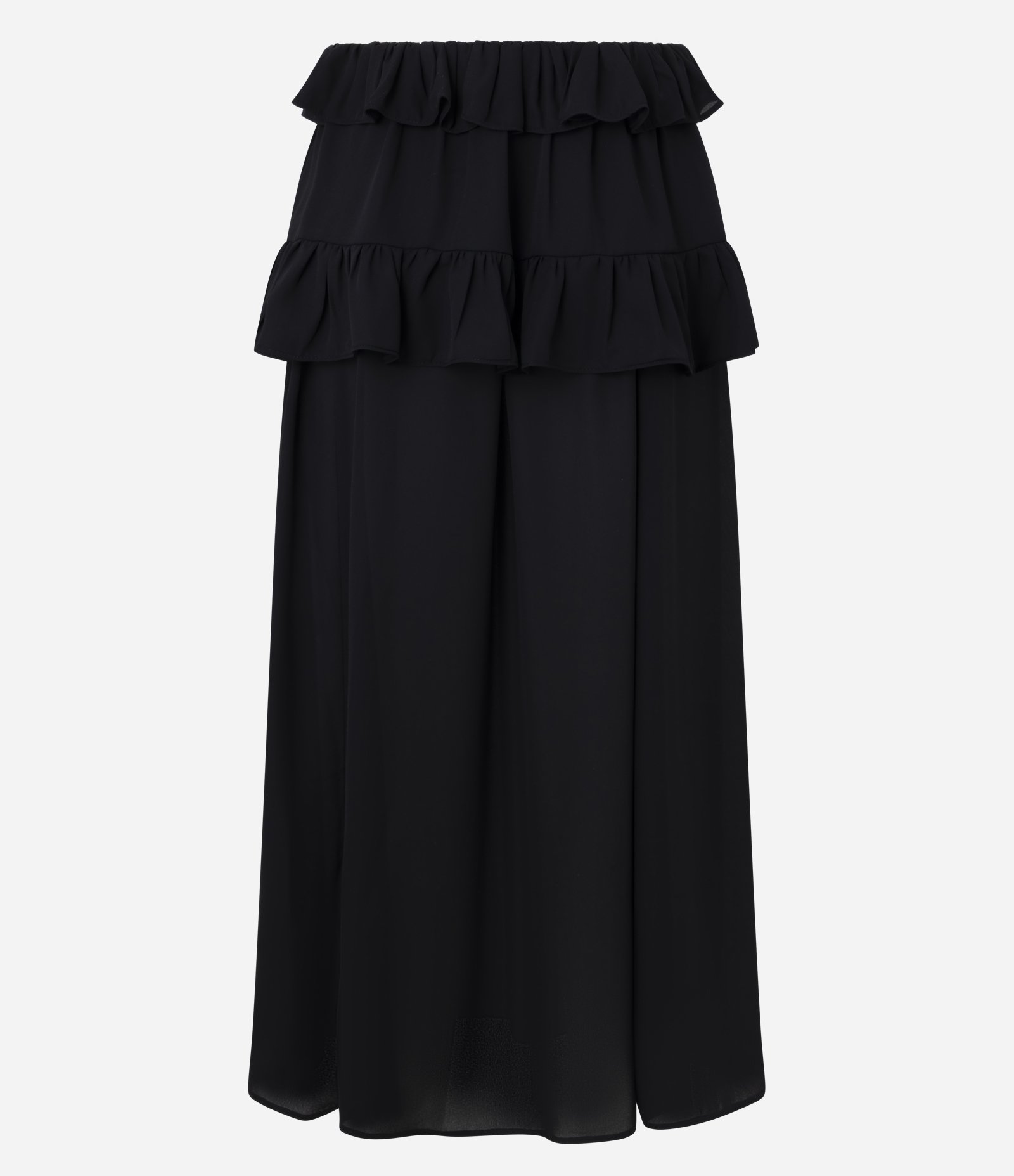 Saia New Midi em Chiffon com Sobreposição Cinza Escuro 6