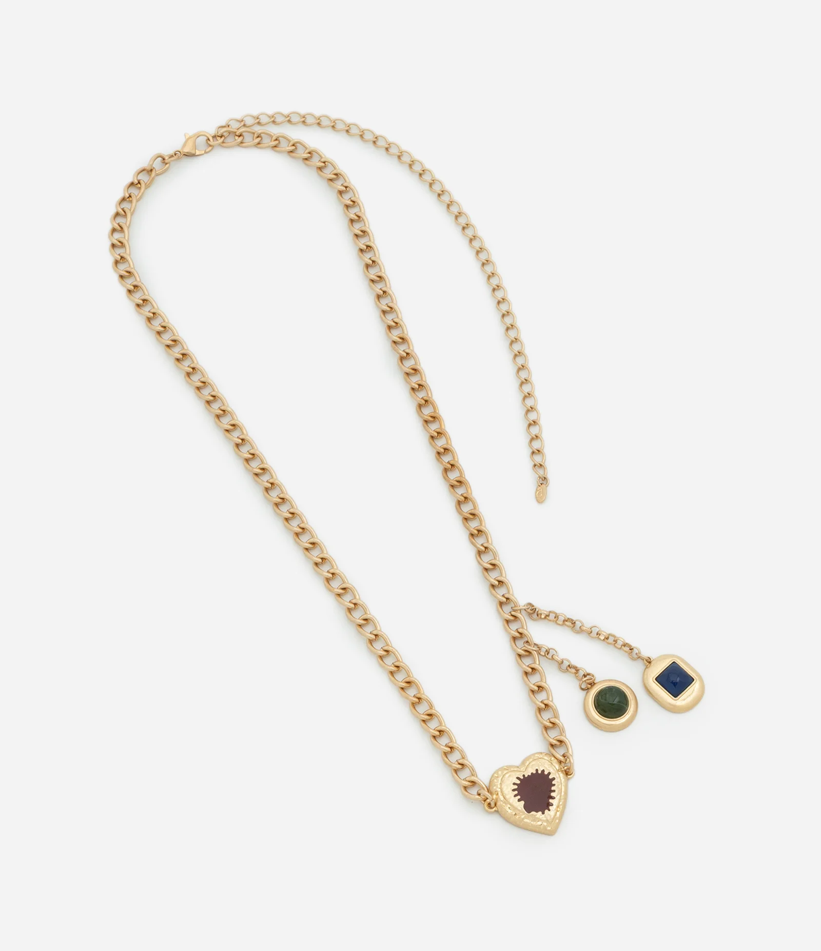 Body Chain com Pingentes de Coração e Formatos Geométricos Dourado 2