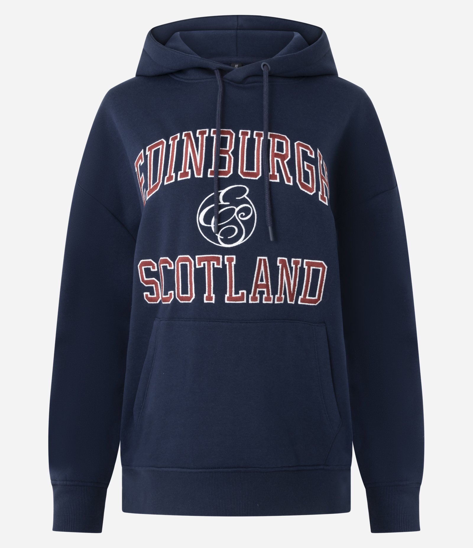Moletom College Canguru com Lettering Edinburgh Scotland Azul 5