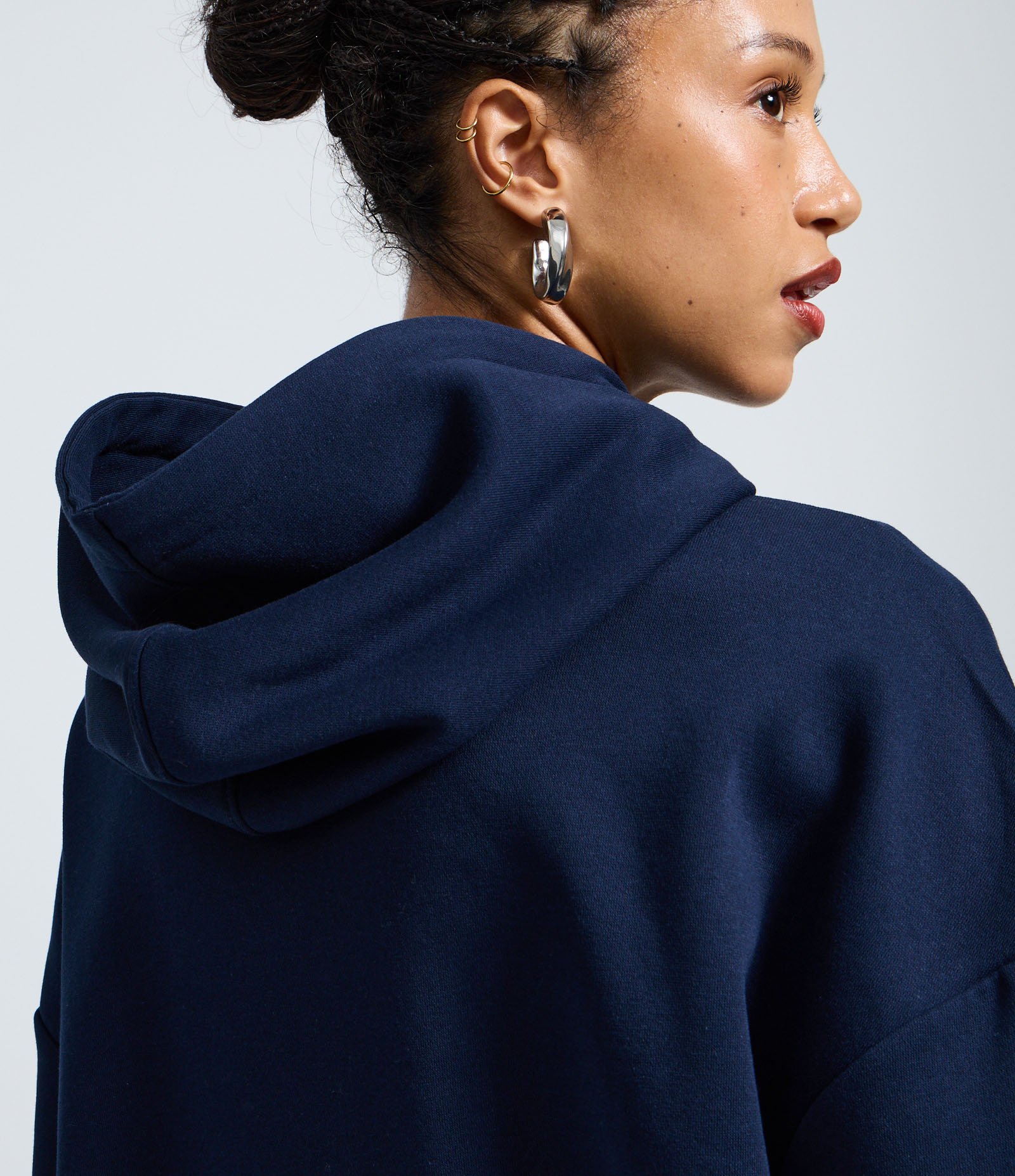 Moletom College Canguru com Lettering Edinburgh Scotland Azul 4