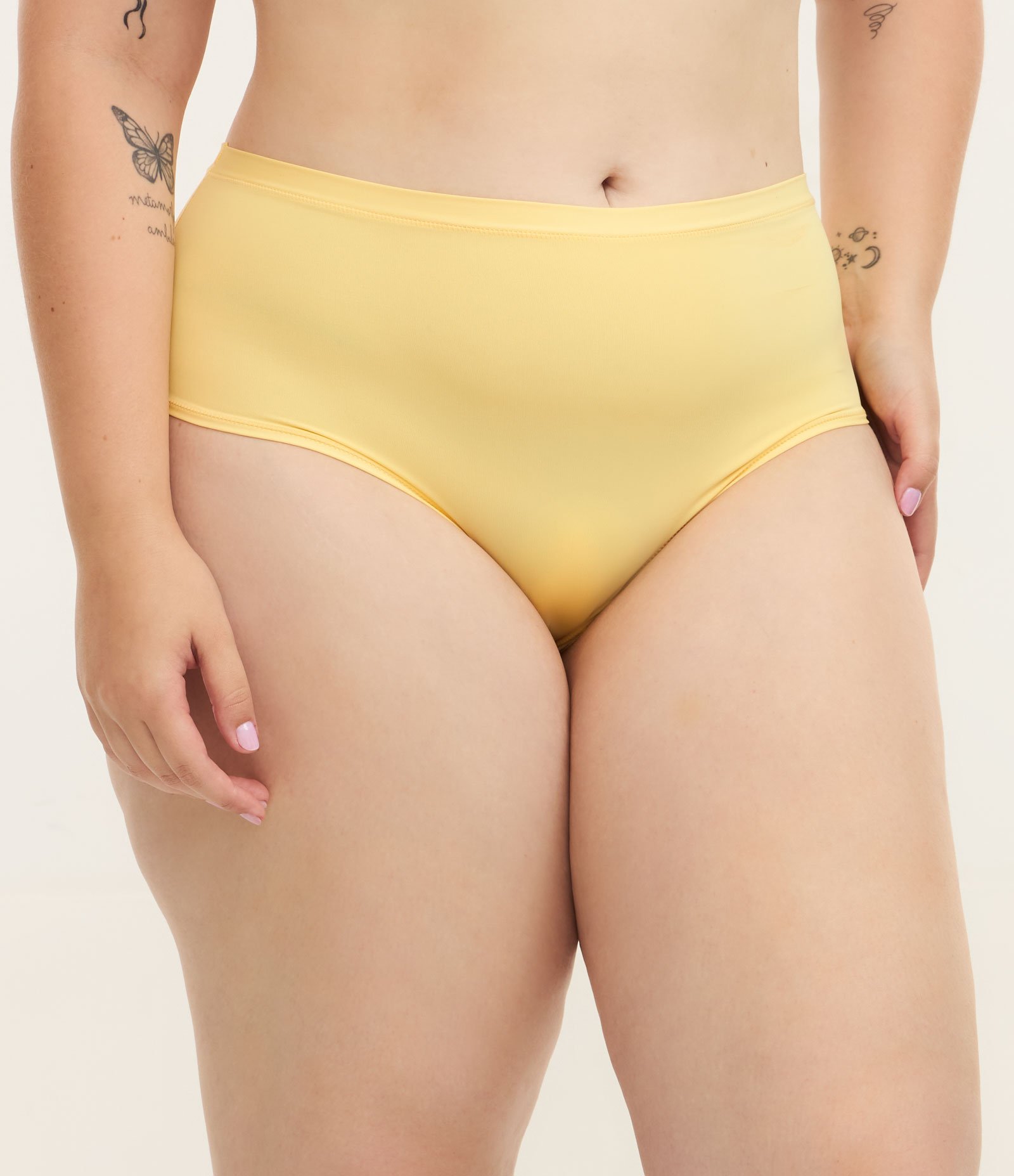 Calcinha Hot Pants em Microfibra com Caixinha Presenteável Curve & Plus Size Amarelo 1