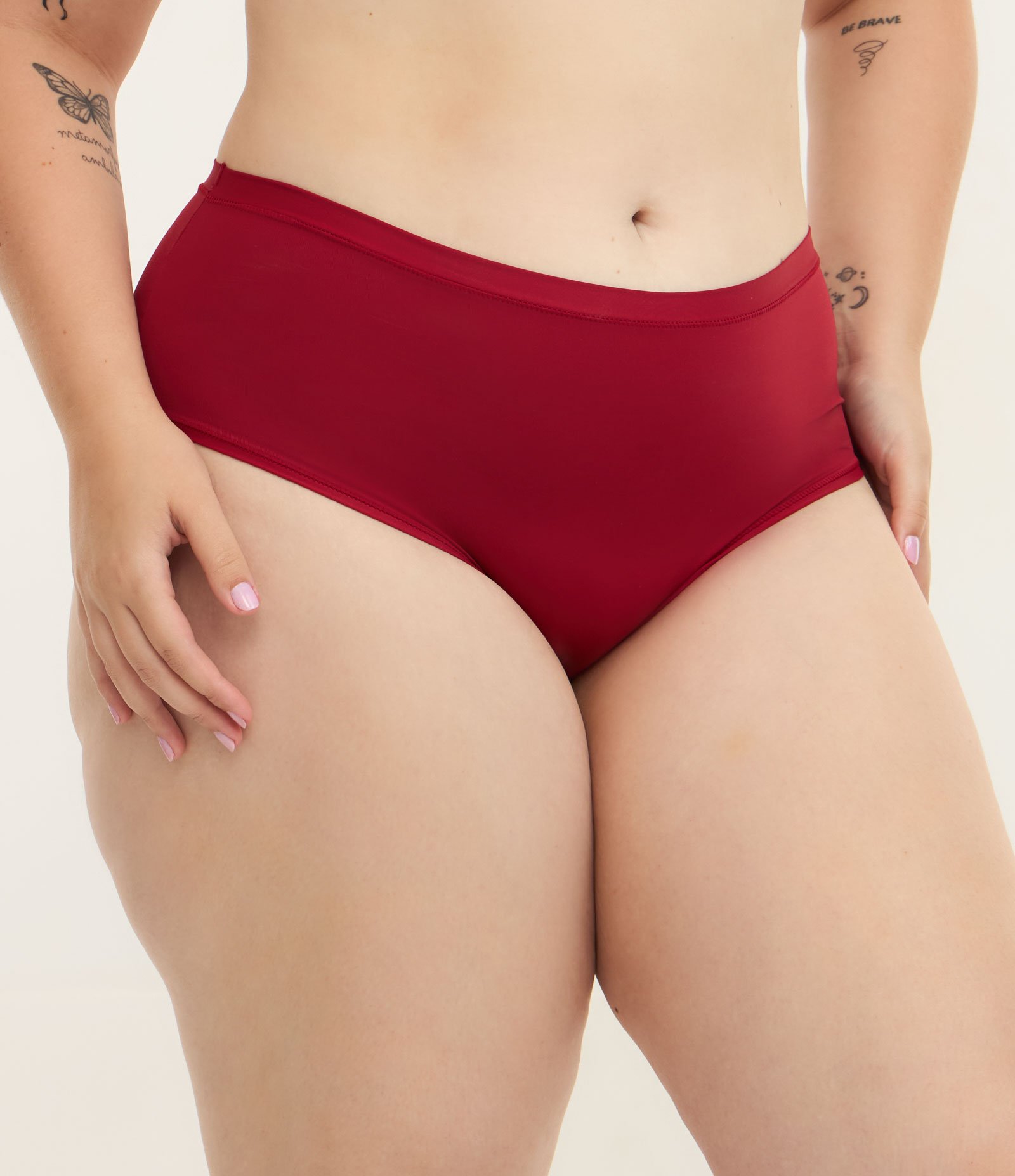 Calcinha Hot Pants em Microfibra com Caixinha Presenteável Curve & Plus Size Vermelho 1