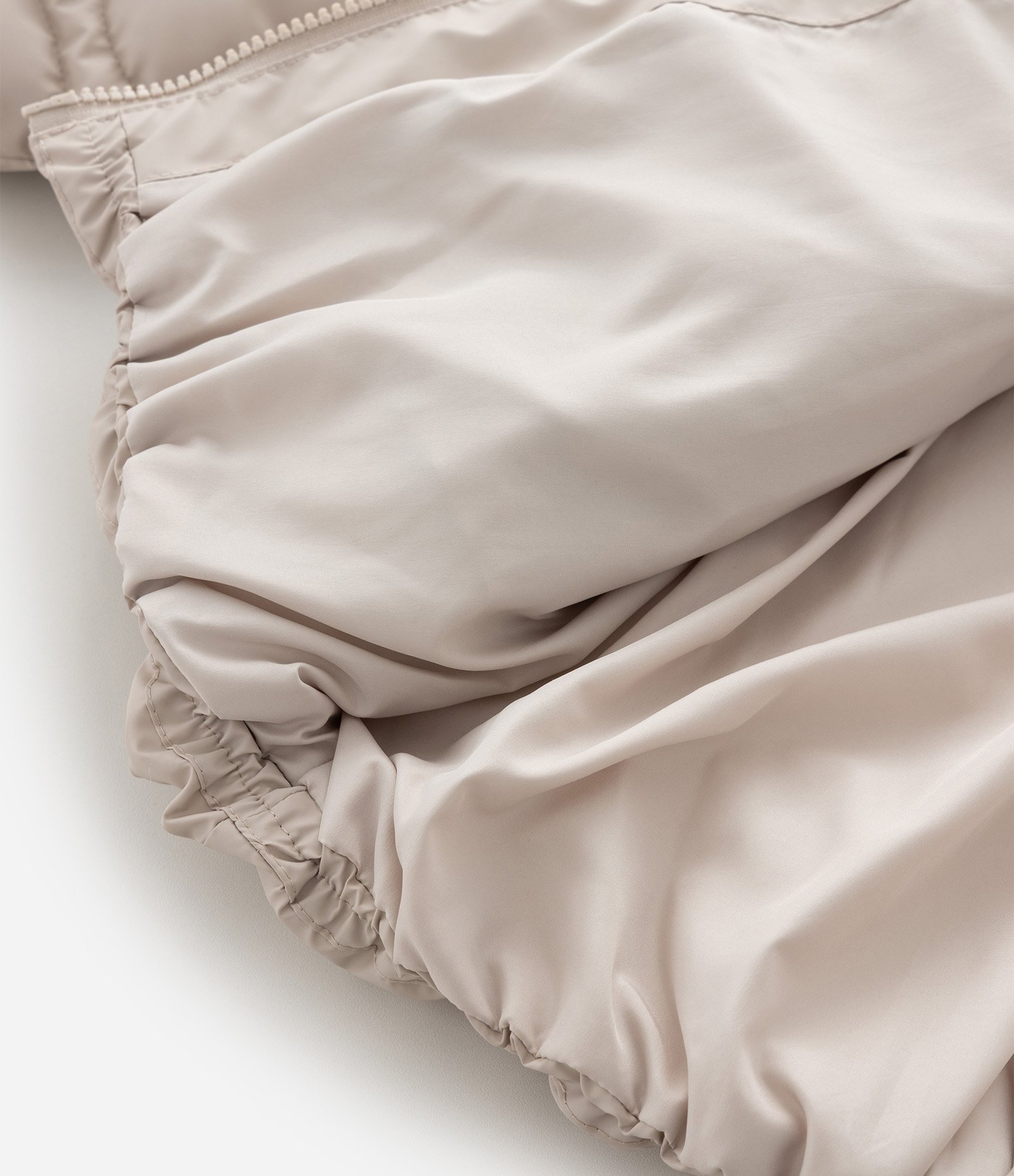 Jaqueta Infantil Acolchoada com Gola Alta – Tam 5 a 14 Anos Bege Claro 5