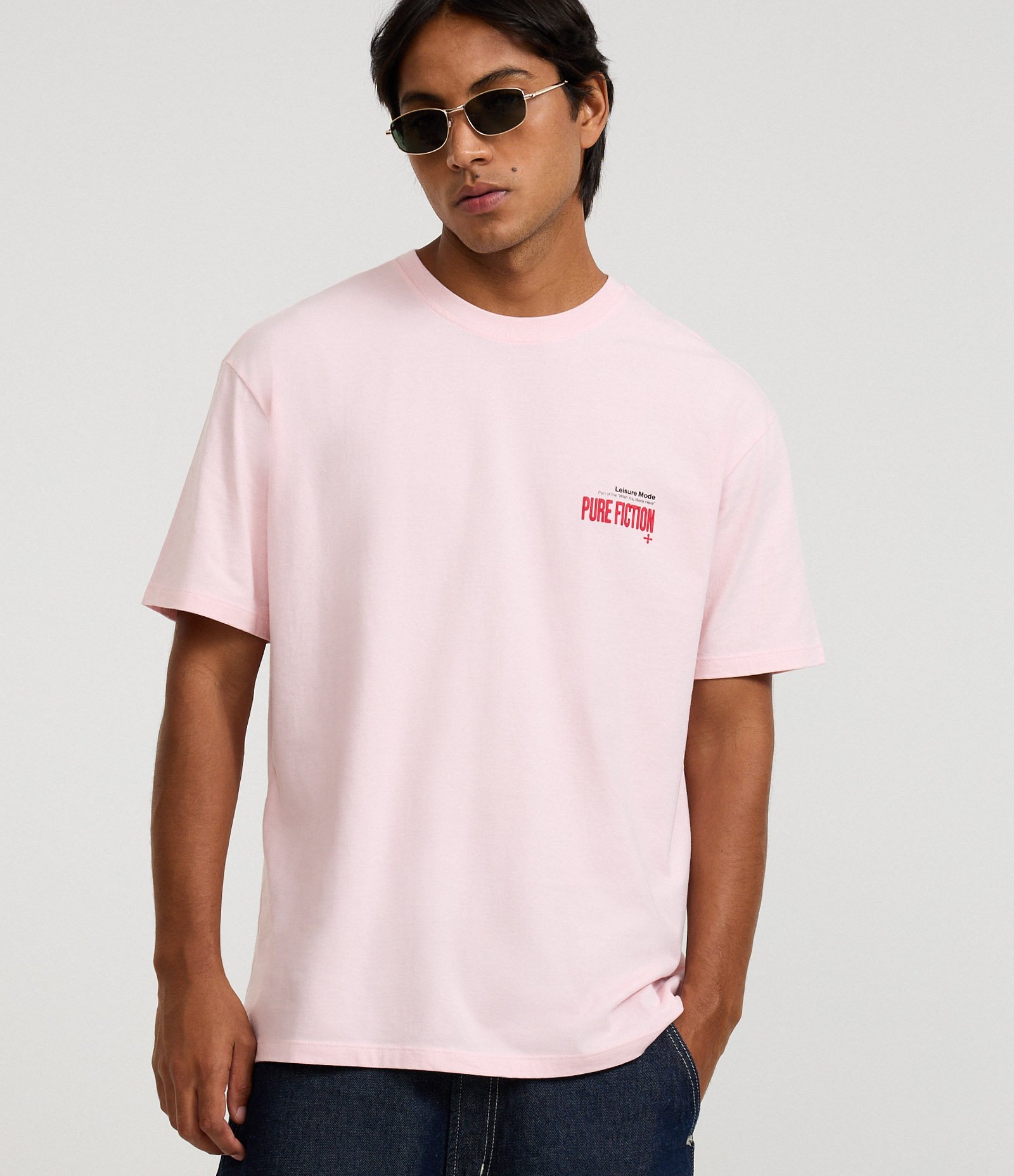 Camiseta Relaxed em Algodão com Estampa Lettering Rosa 1