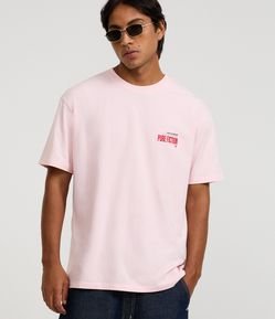 Camiseta Relaxed em Algodão com Estampa Lettering