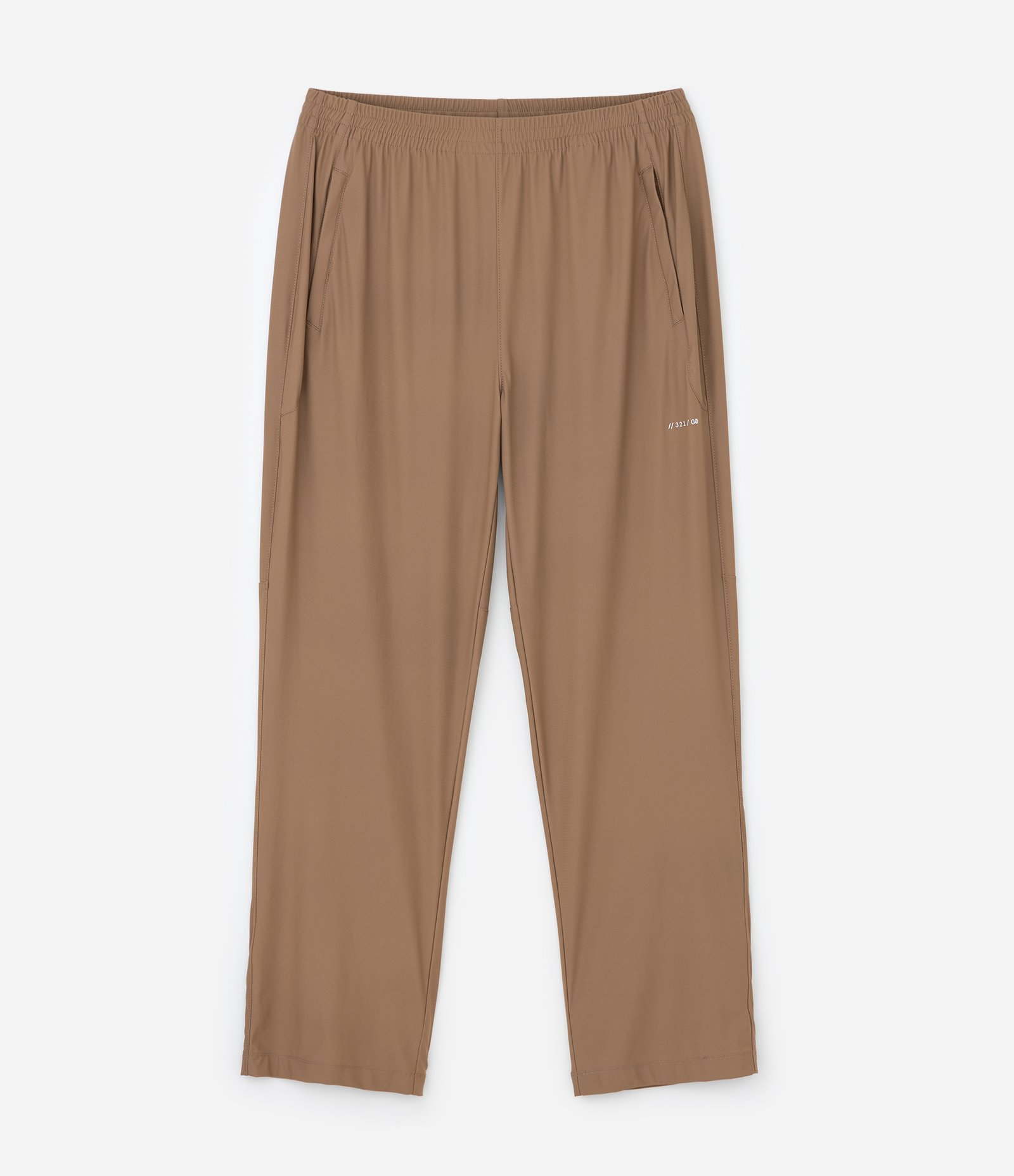 Calça Esportiva em Poliamida Lisa Marrom 4